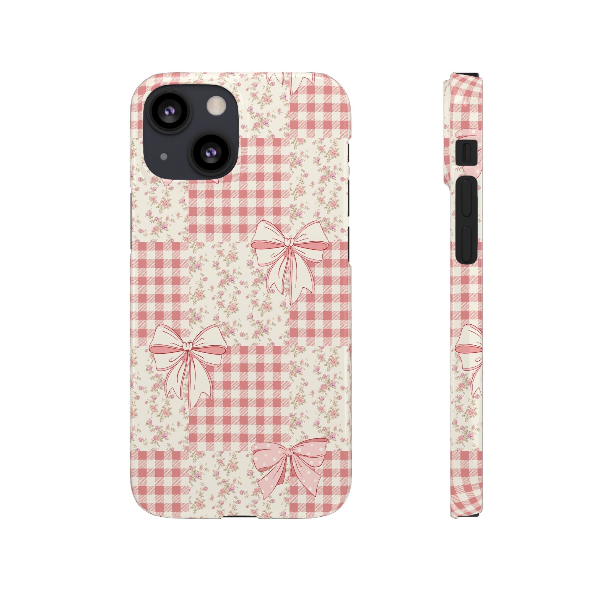 Pink Bow Patchwork Case