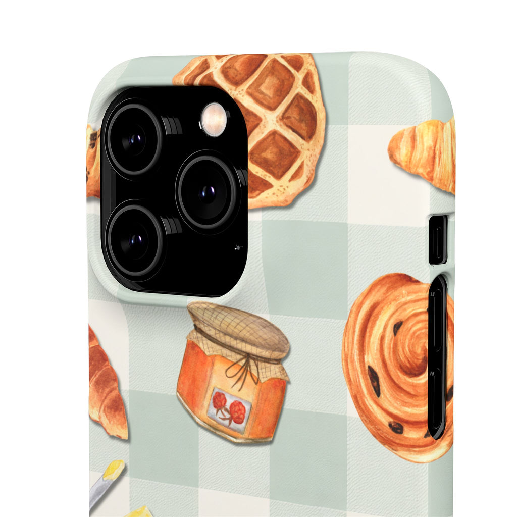 Bakery Breakfast Phone Case — Cute Pastry Pattern Snap Case