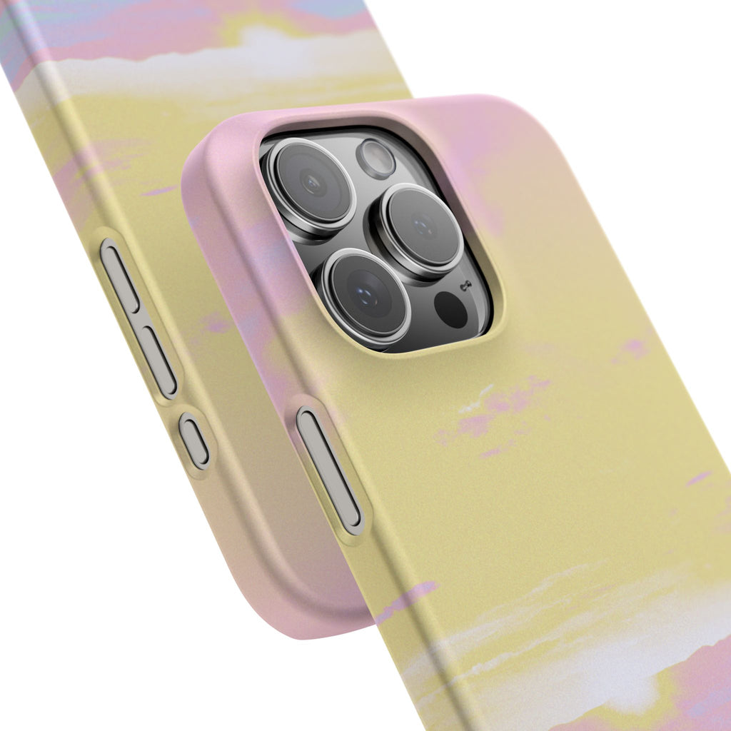 Pastel Lavender Field Phone Case — Sunset Sky Snap Case