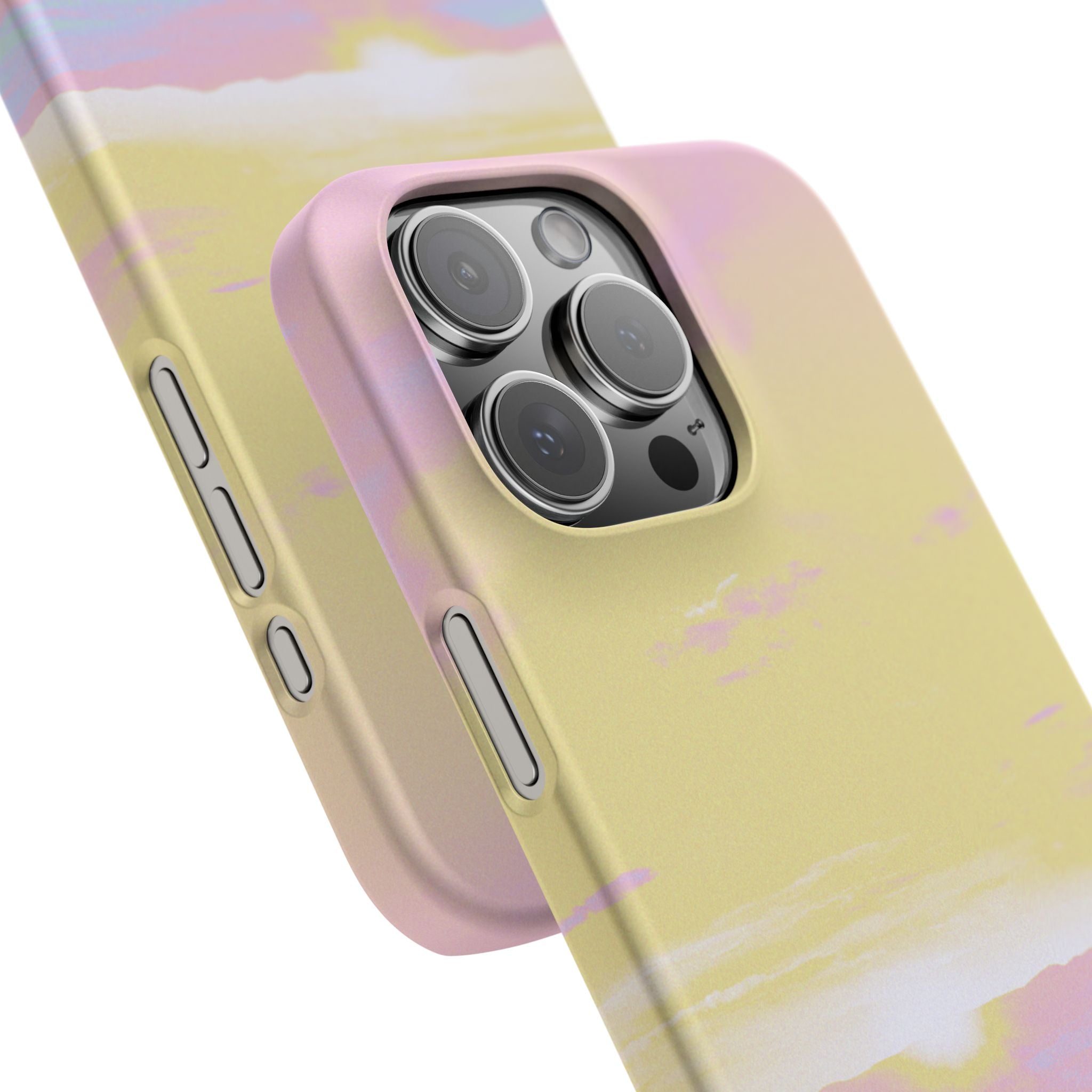 Pastel Lavender Field Phone Case — Sunset Sky Snap Case