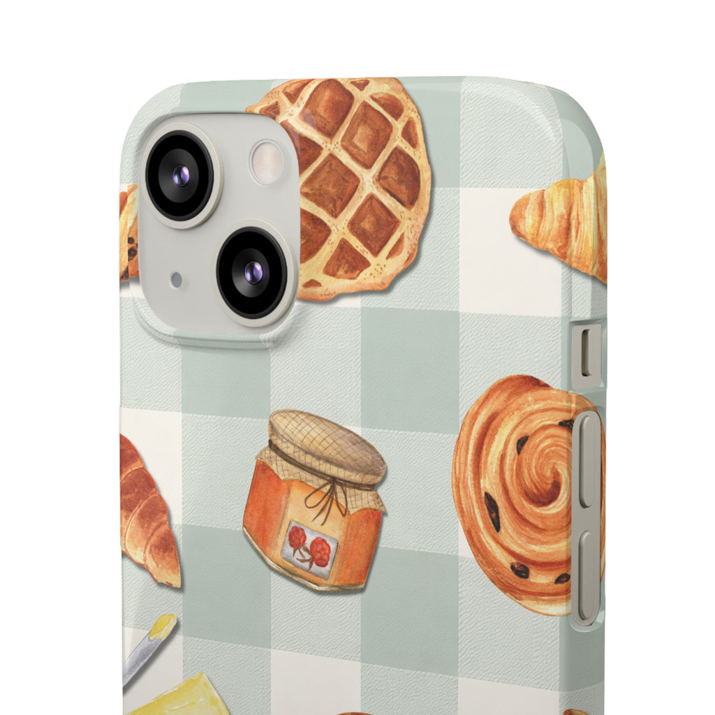 Bakery Breakfast Phone Case — Cute Pastry Pattern Snap Case