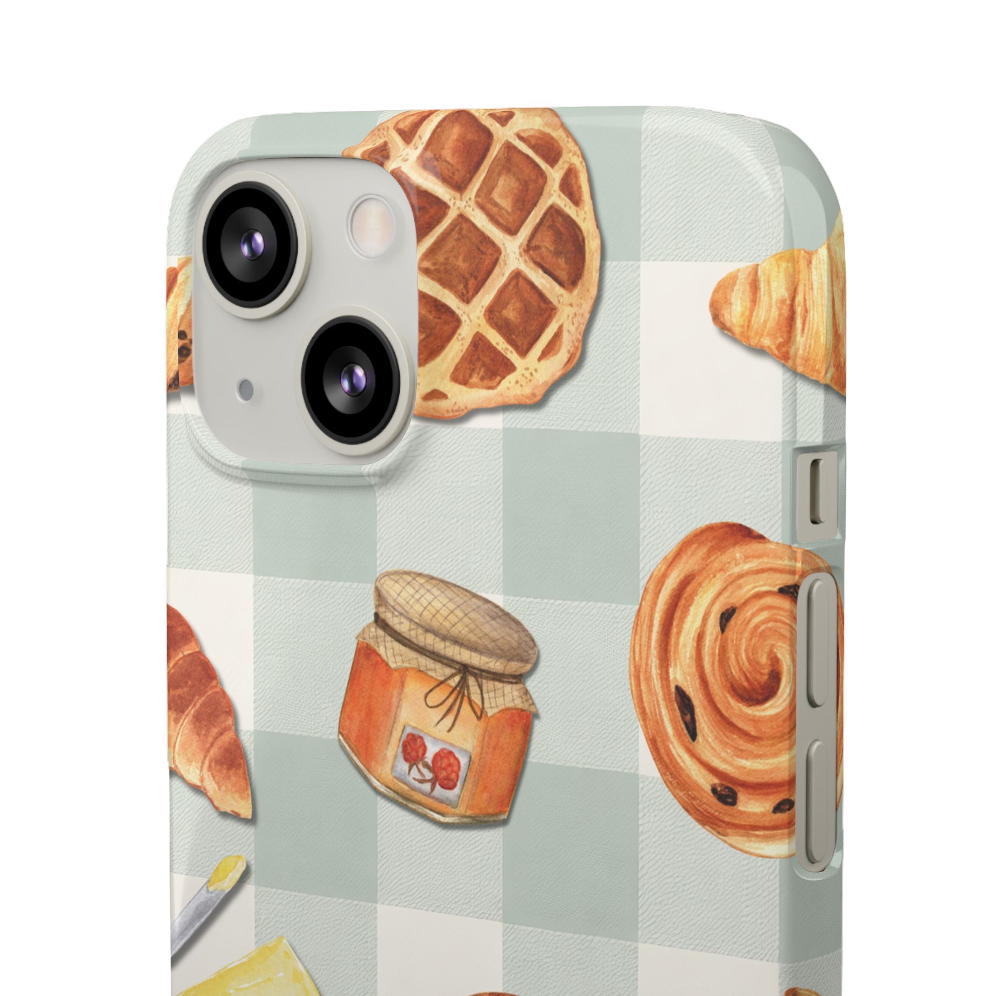 Bakery Breakfast Phone Case — Cute Pastry Pattern Snap Case