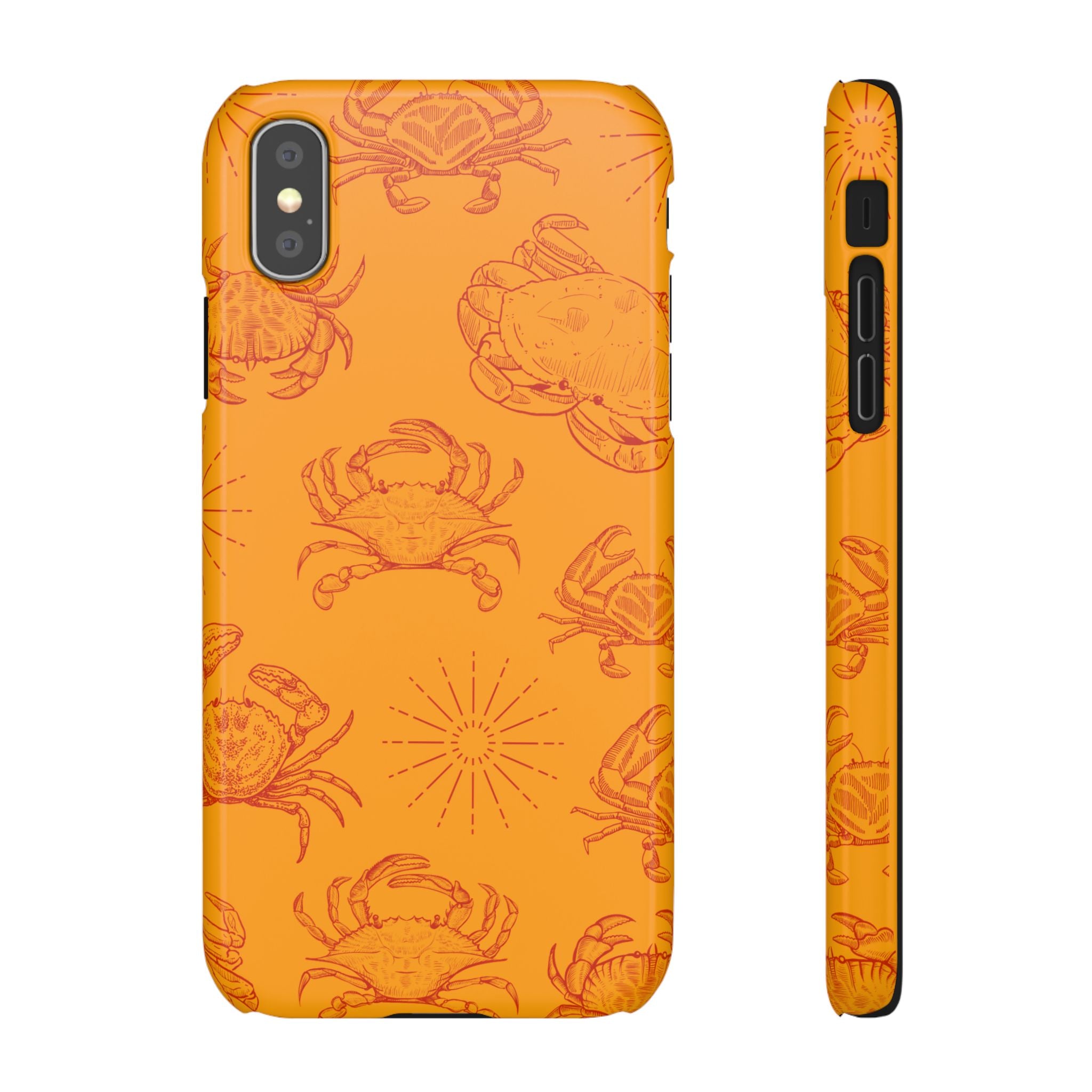 Crab Pattern Snap Case – Orange Coastal Phone Cover