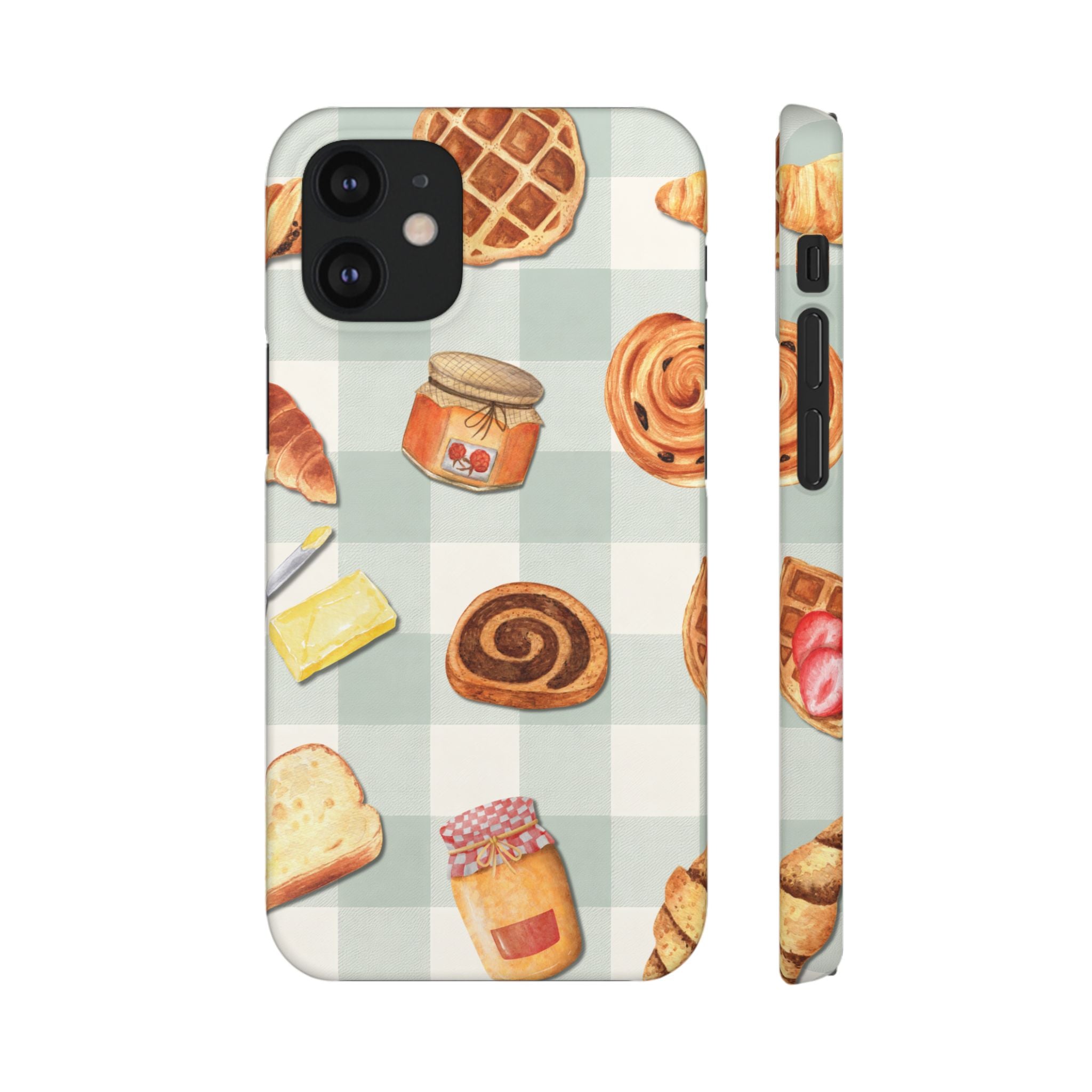 Bakery Breakfast Phone Case — Cute Pastry Pattern Snap Case