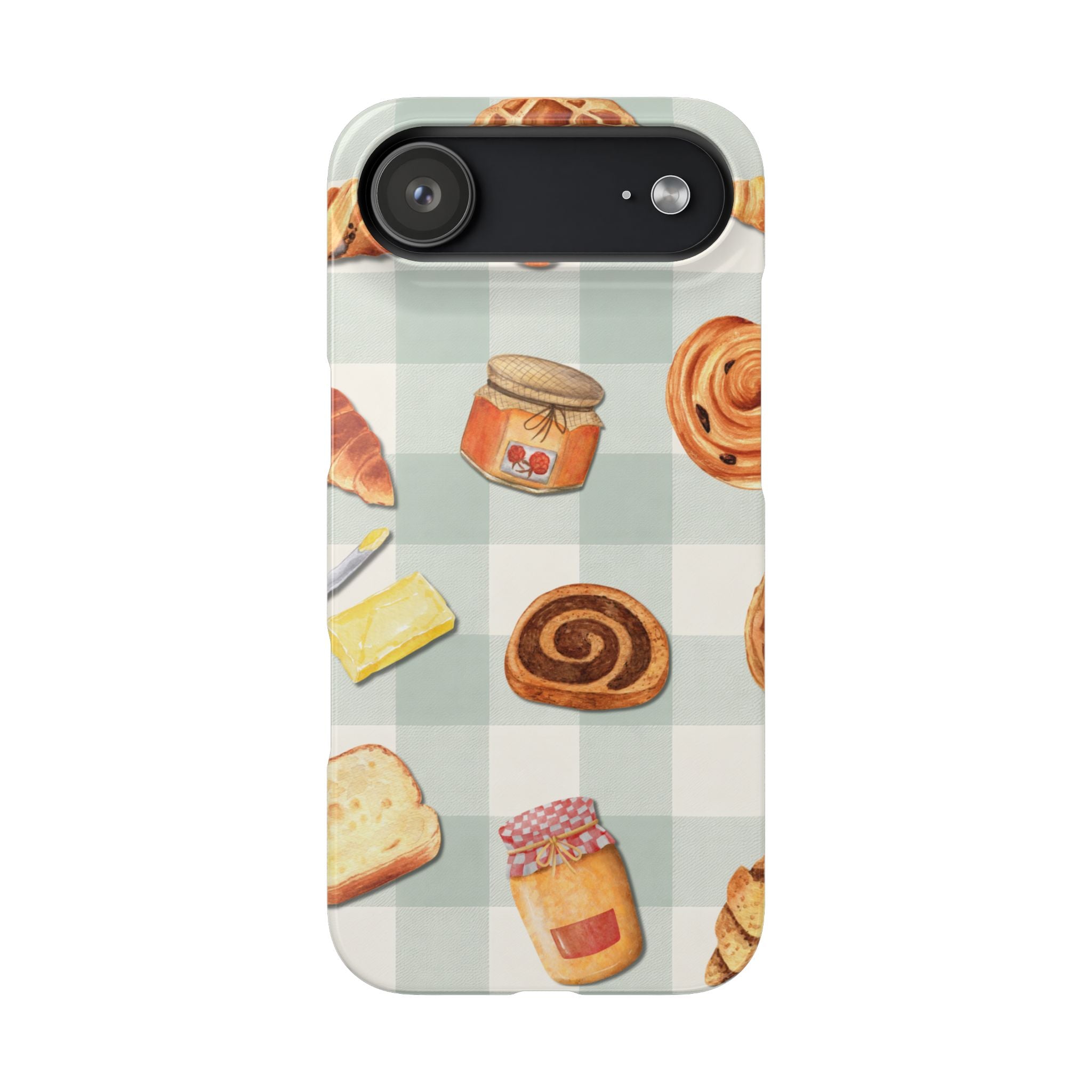 Bakery Breakfast Phone Case — Cute Pastry Pattern Snap Case