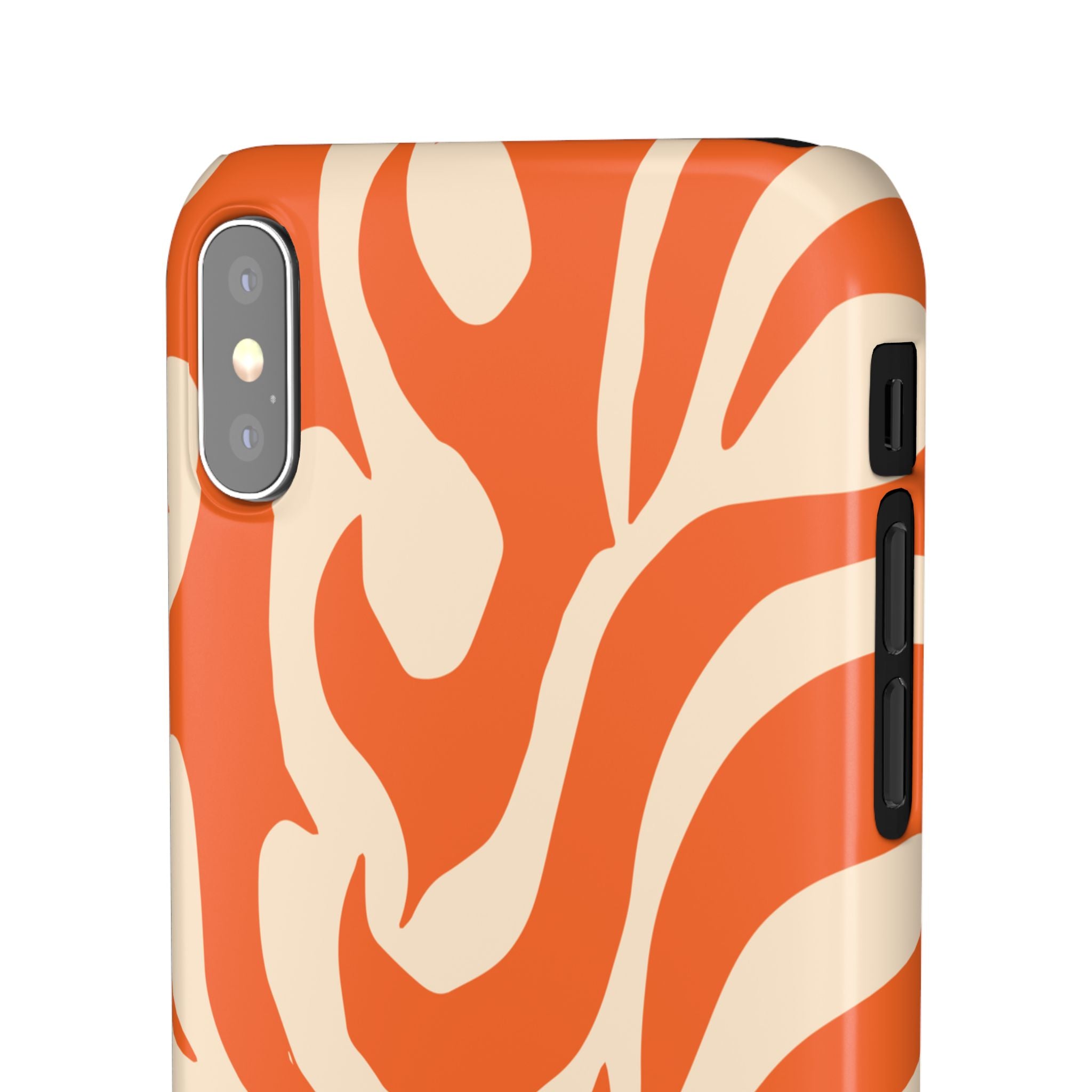 Orange Swirl Phone Case — Retro Abstract iPhone Snap Case