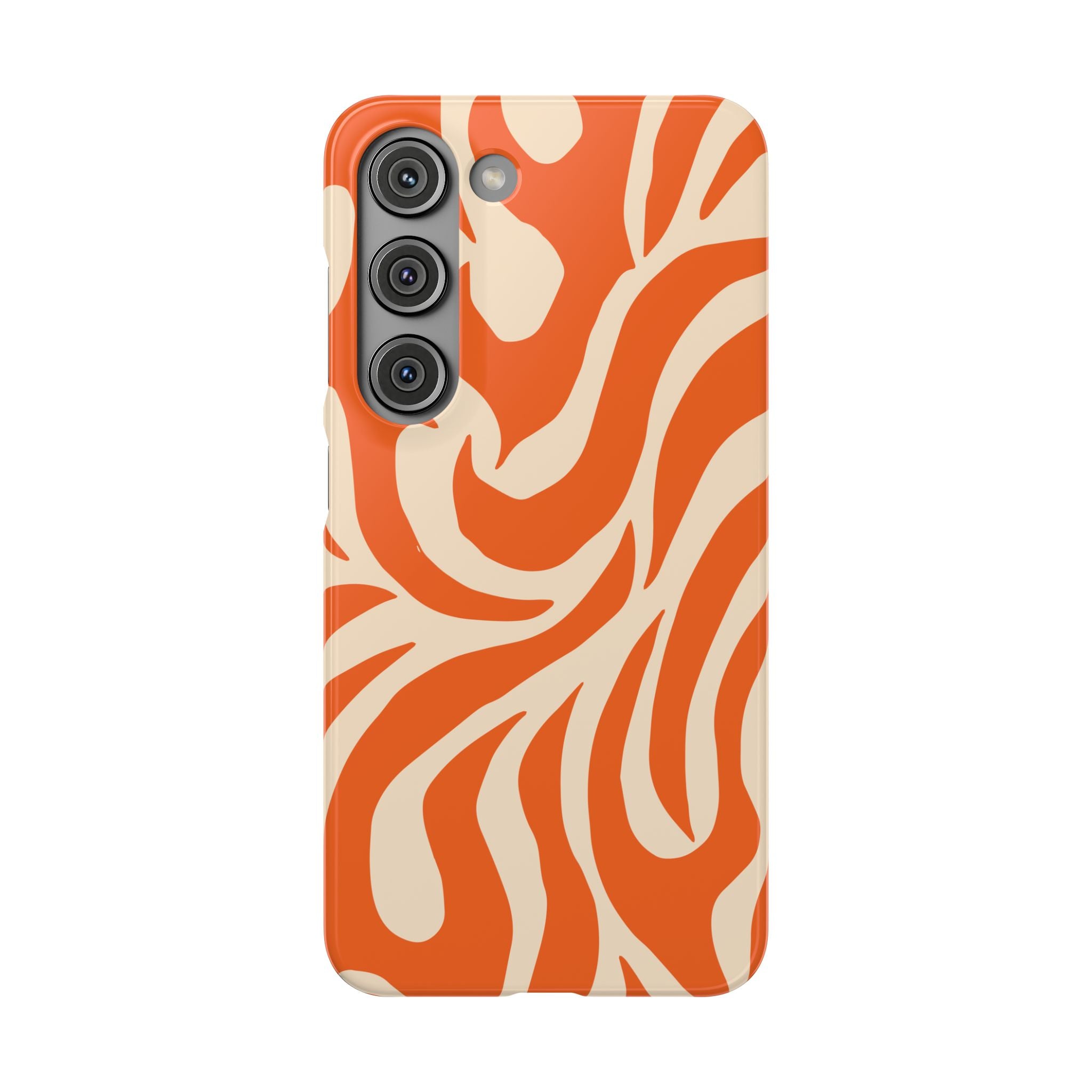 Orange Swirl Phone Case — Retro Abstract iPhone Snap Case