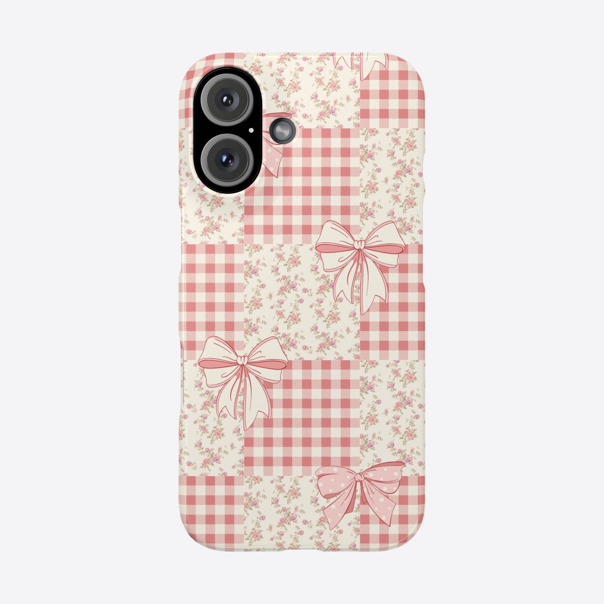Pink Bow Patchwork Case