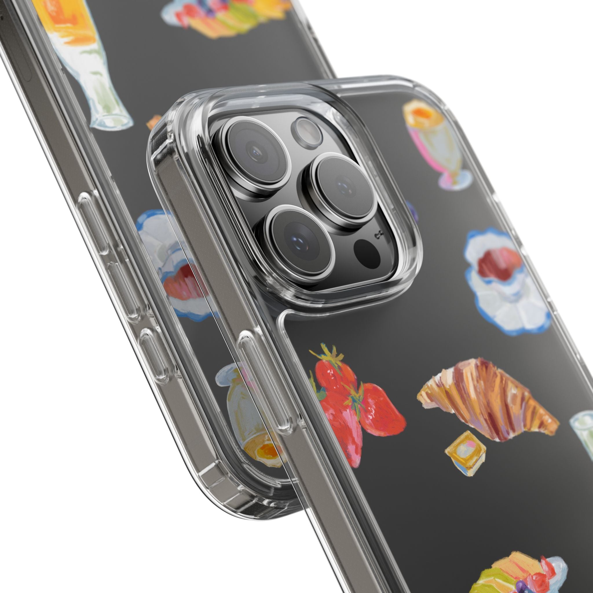 Clear Phone Case — Breakfast Pastries & Brunch Icons Clear Case