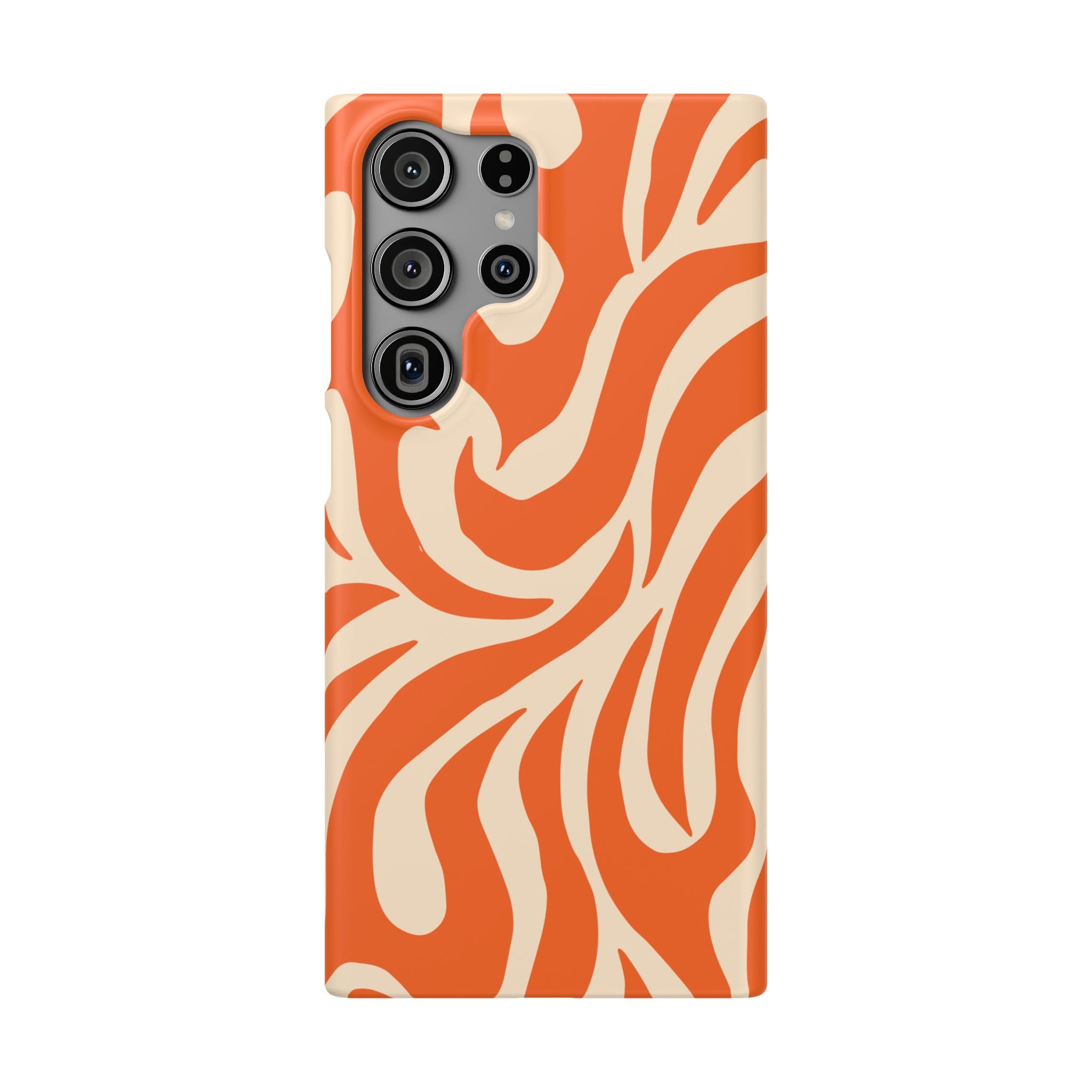 Orange Swirl Phone Case — Retro Abstract iPhone Snap Case
