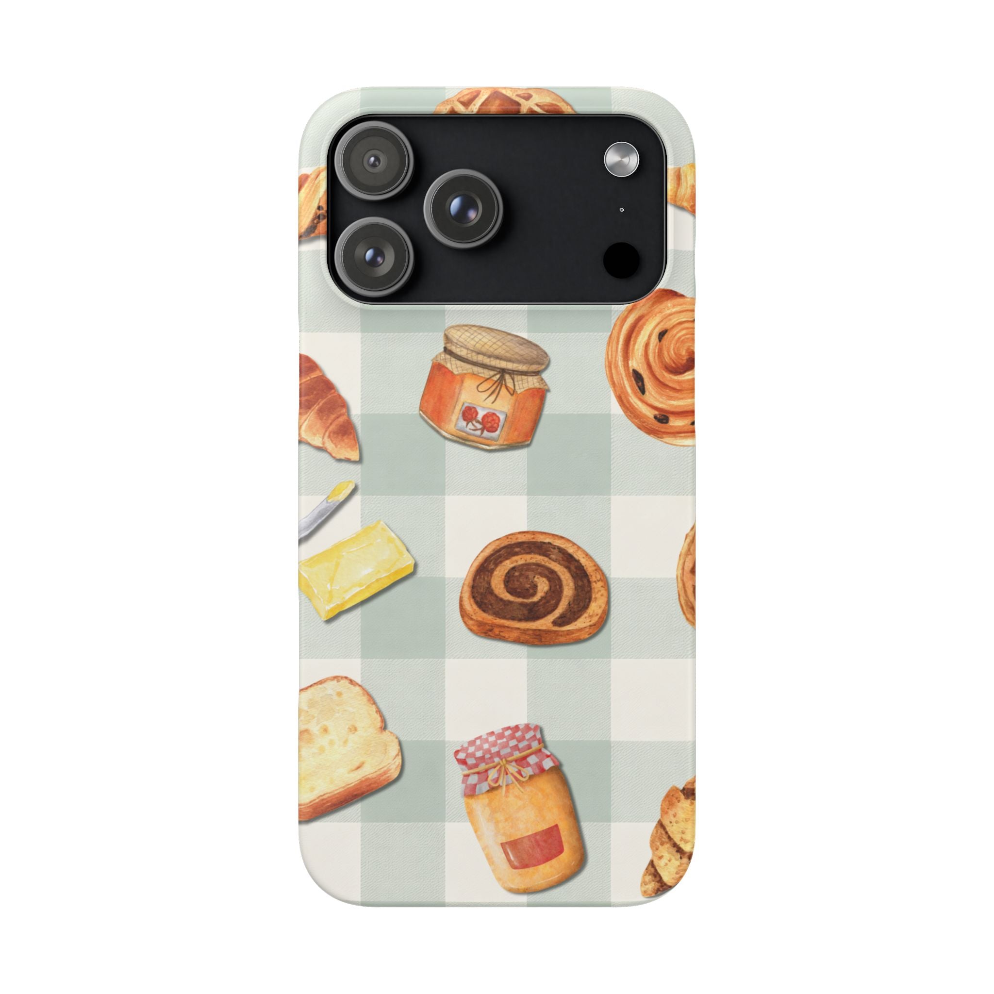 Bakery Breakfast Phone Case — Cute Pastry Pattern Snap Case