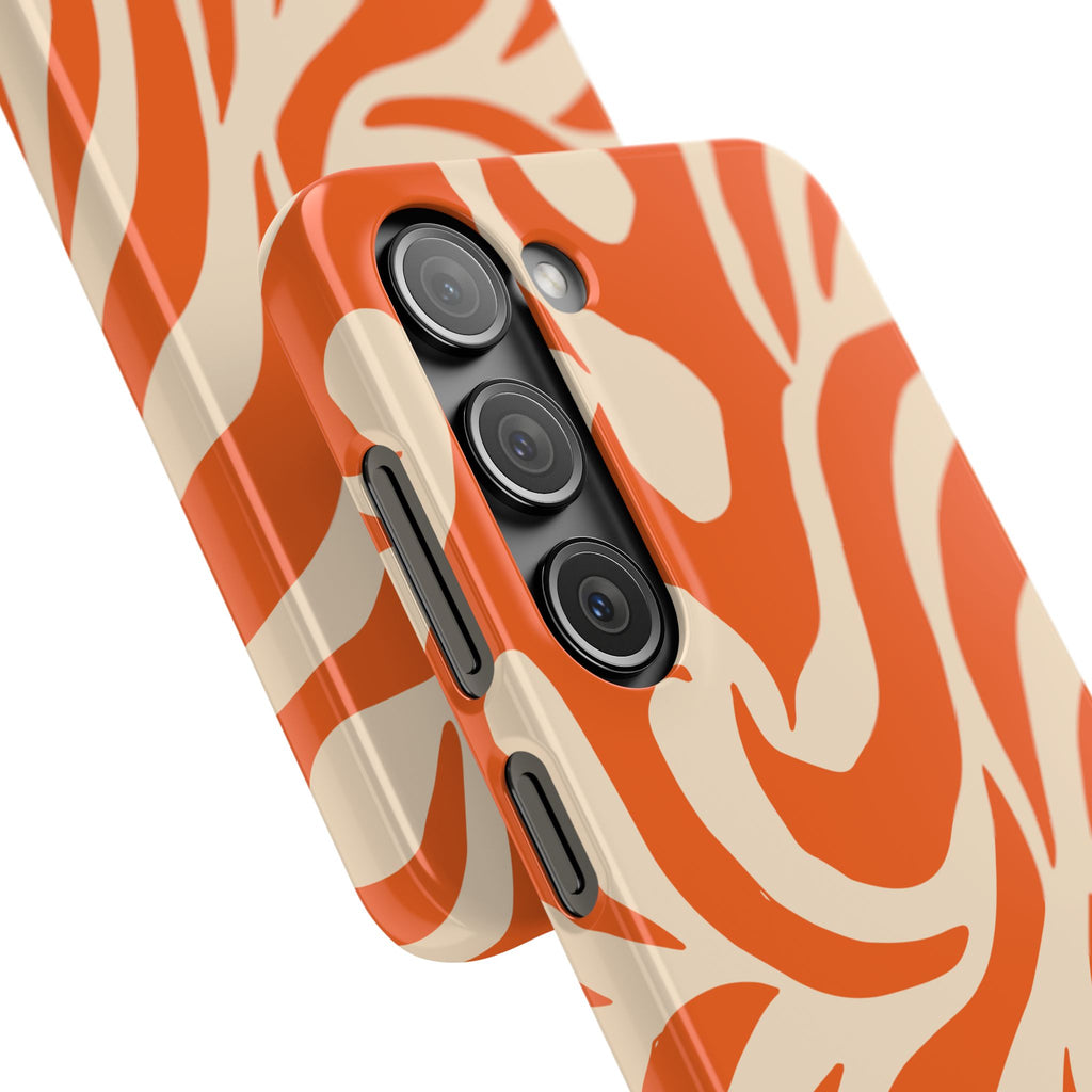Orange Swirl Phone Case — Retro Abstract iPhone Snap Case