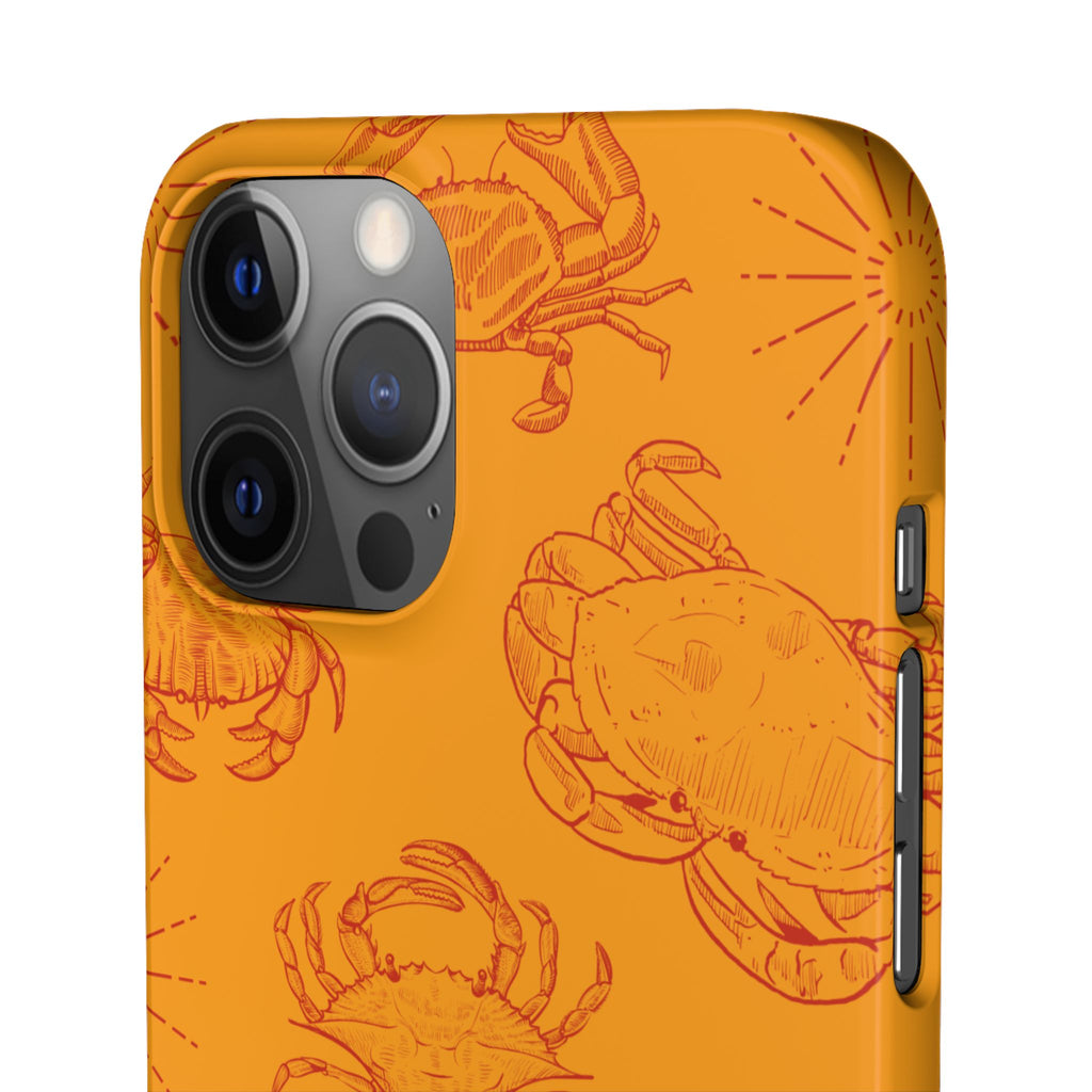 Crab Pattern Snap Case – Orange Coastal Phone Cover