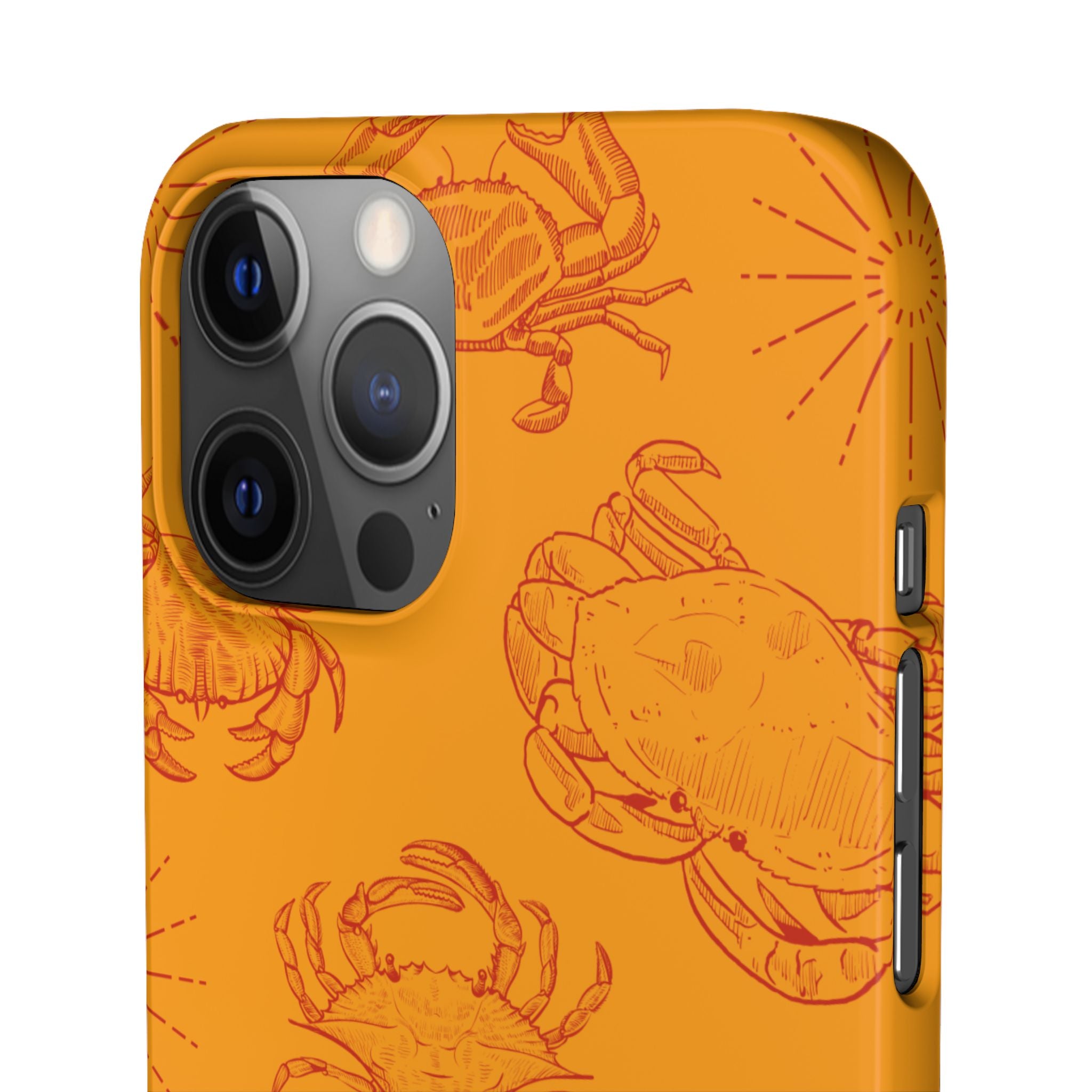 Crab Pattern Snap Case – Orange Coastal Phone Cover