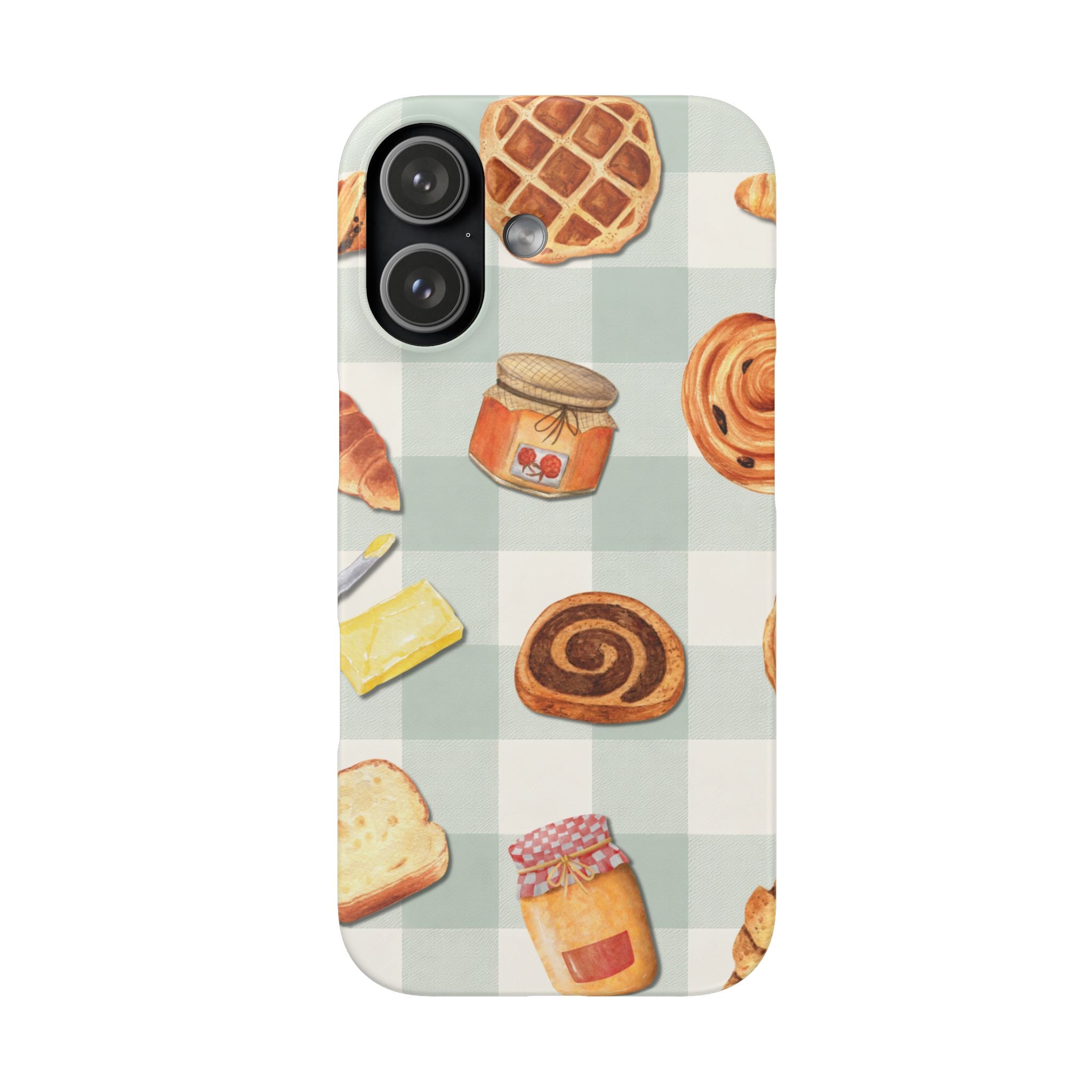 Bakery Breakfast Phone Case — Cute Pastry Pattern Snap Case
