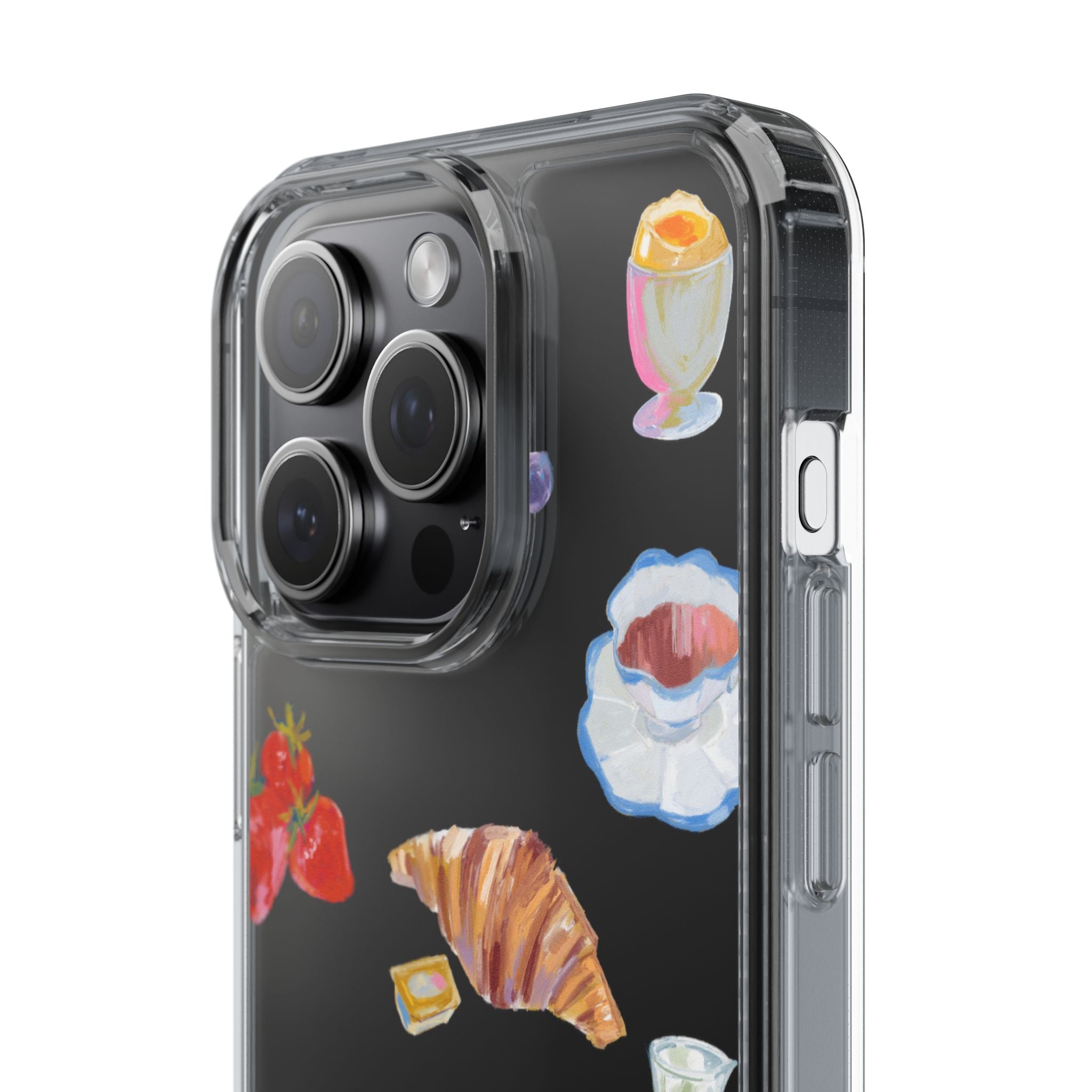 Clear Phone Case — Breakfast Pastries & Brunch Icons Clear Case