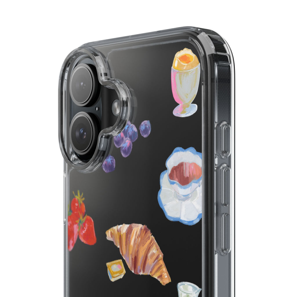 Clear Phone Case — Breakfast Pastries & Brunch Icons Clear Case