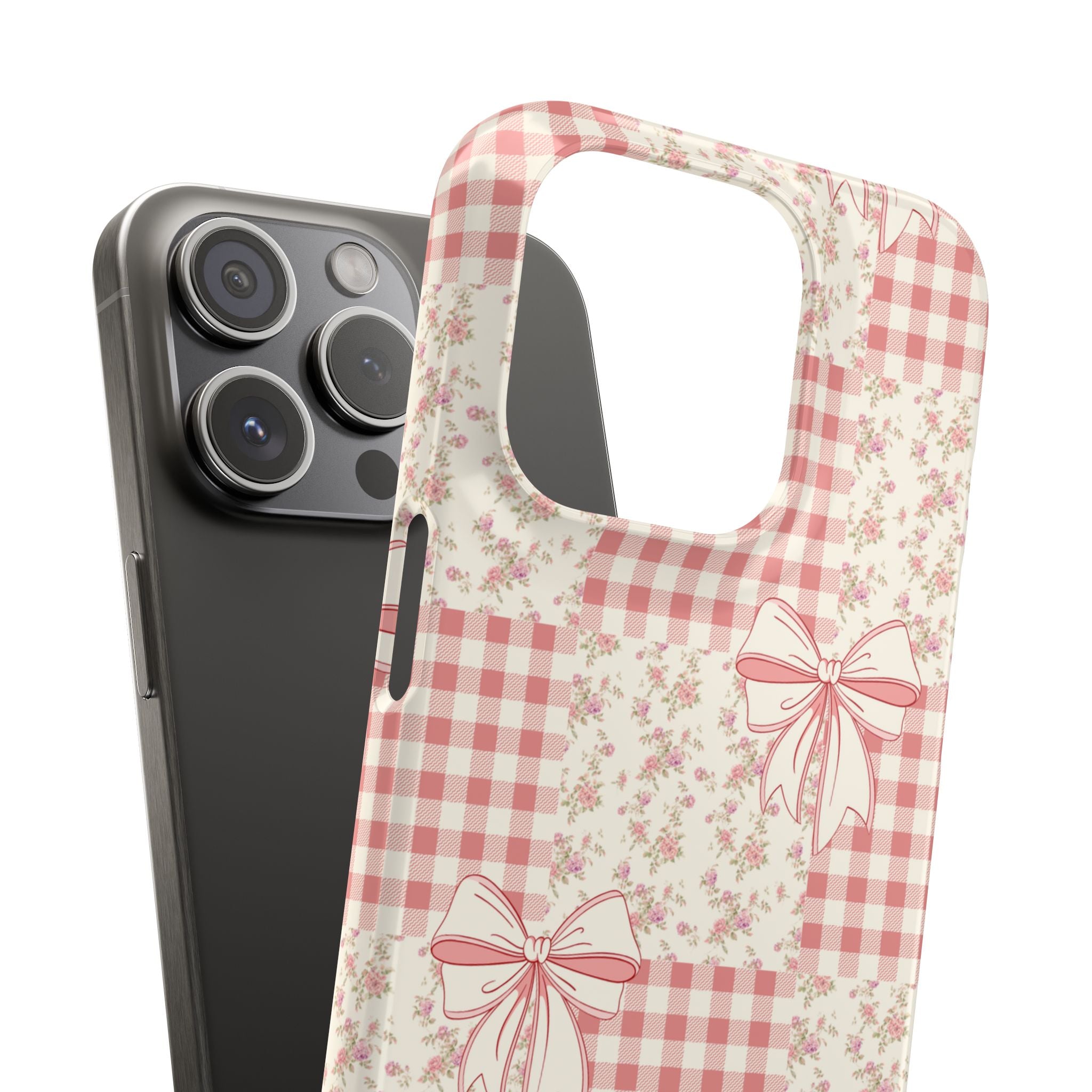 Pink Bow Patchwork Case