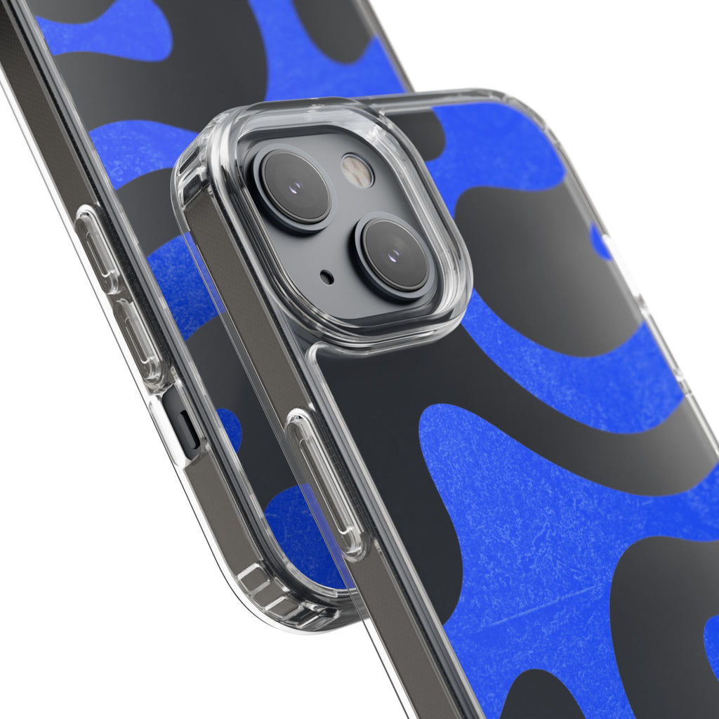 Copy of Abstract Blue Wave Clear Phone Case