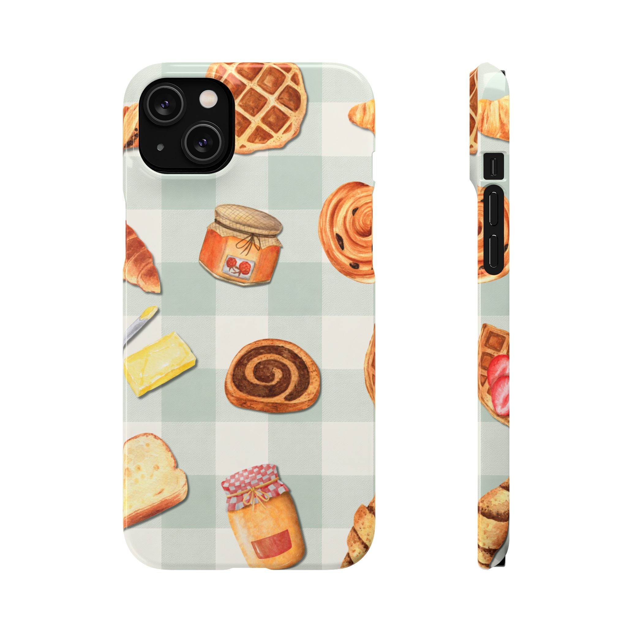 Bakery Breakfast Phone Case — Cute Pastry Pattern Snap Case
