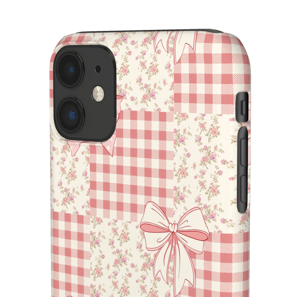Pink Bow Patchwork Case