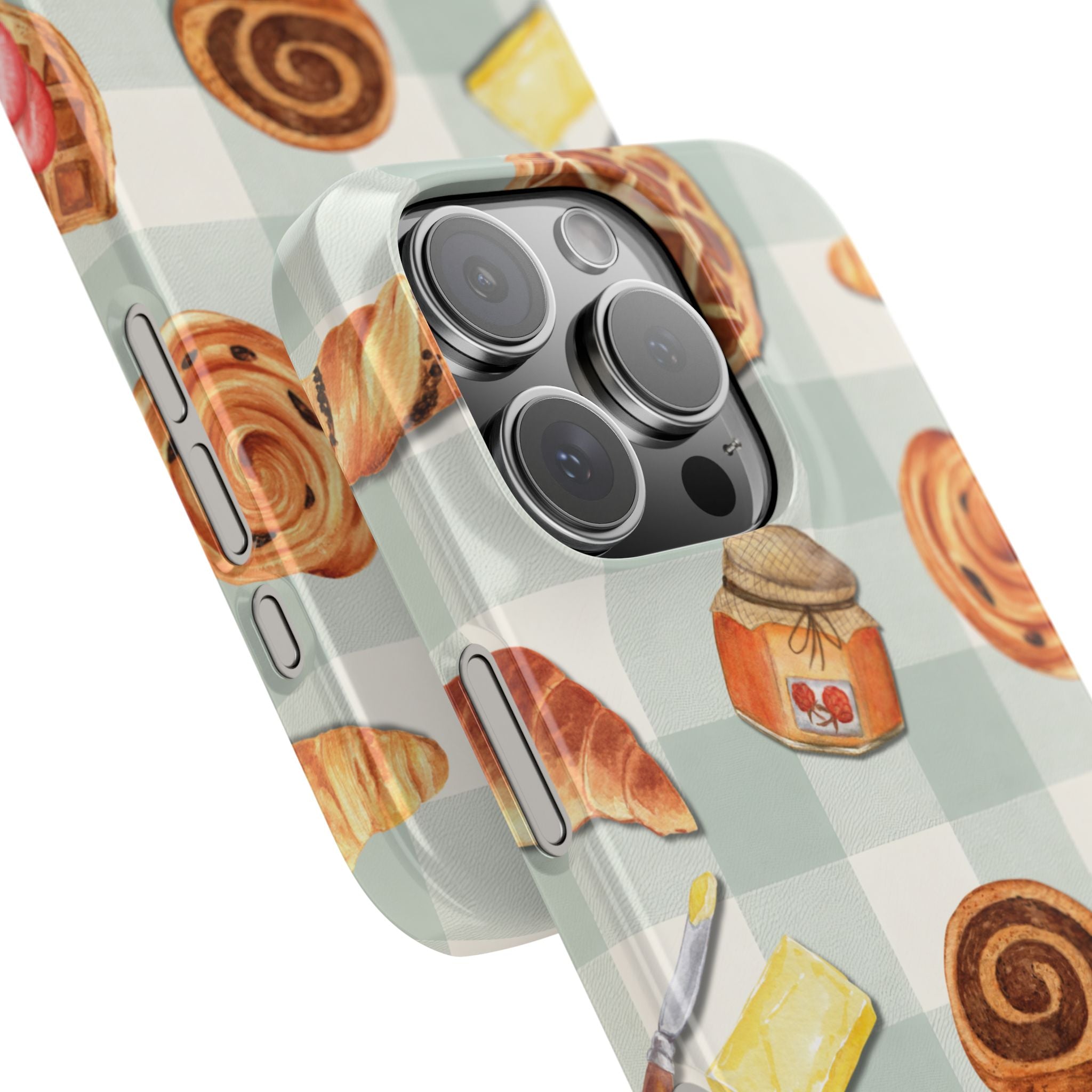 Bakery Breakfast Phone Case — Cute Pastry Pattern Snap Case