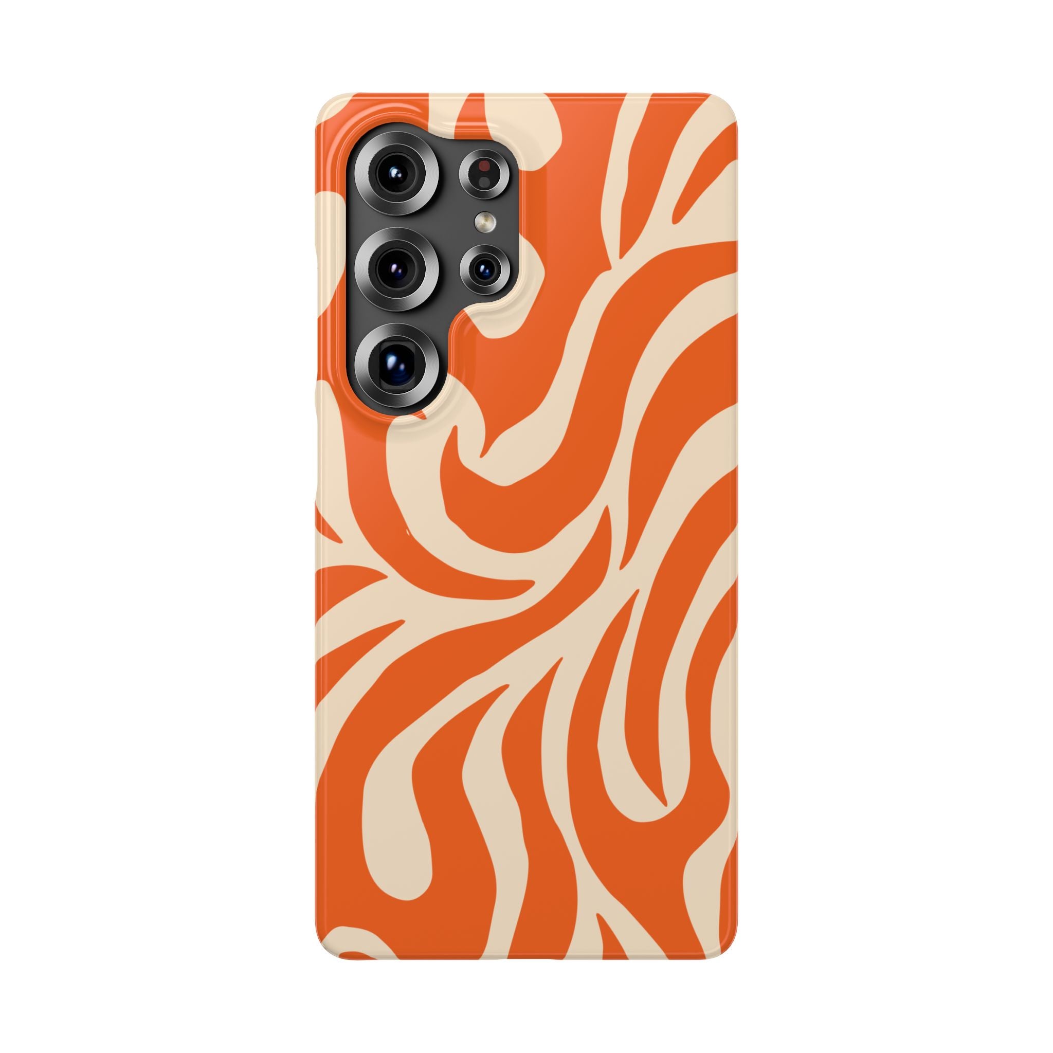 Orange Swirl Phone Case — Retro Abstract iPhone Snap Case