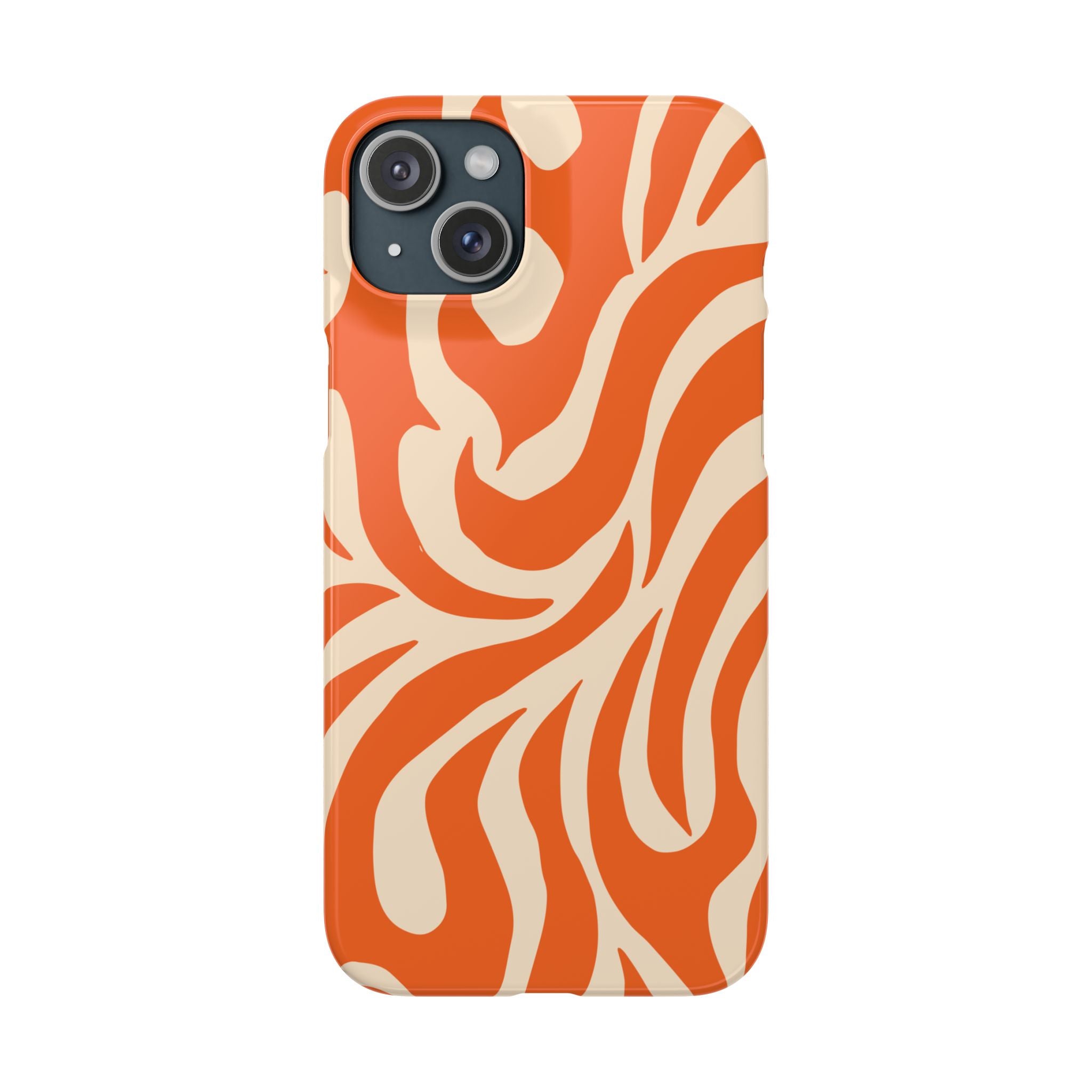Orange Swirl Phone Case — Retro Abstract iPhone Snap Case