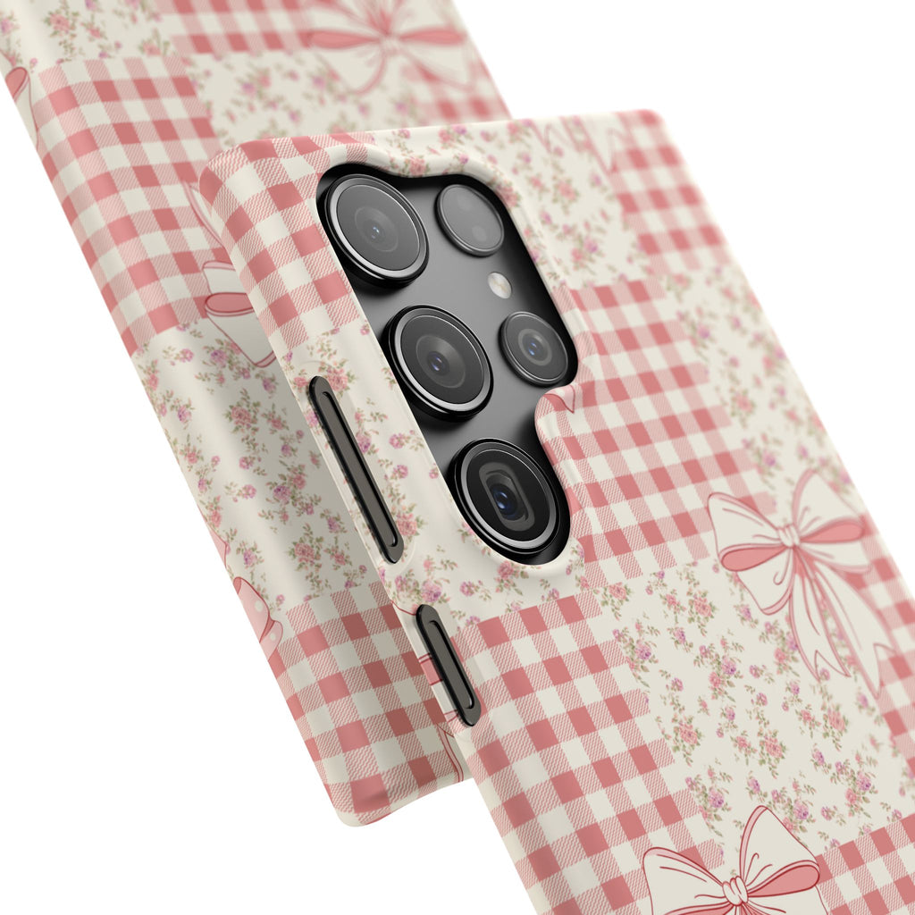 Pink Bow Patchwork Case