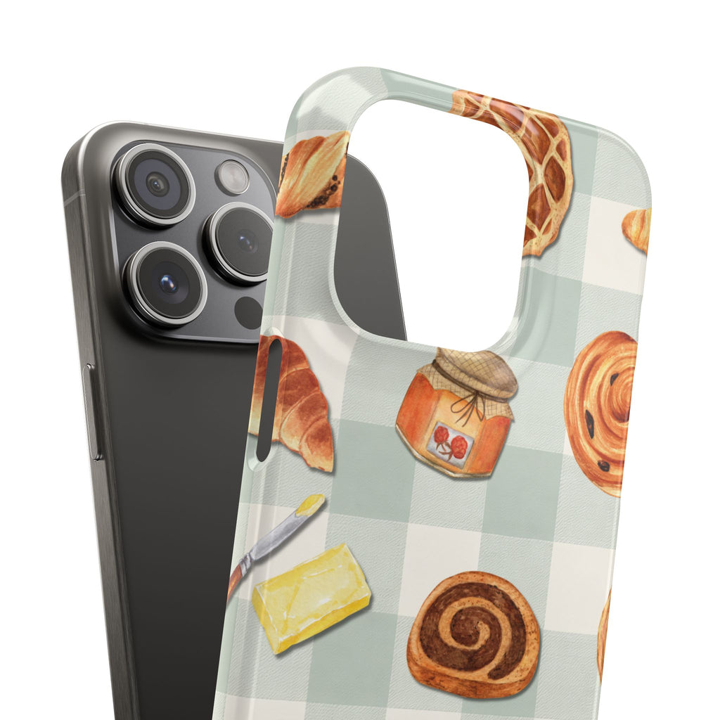 Bakery Breakfast Phone Case — Cute Pastry Pattern Snap Case