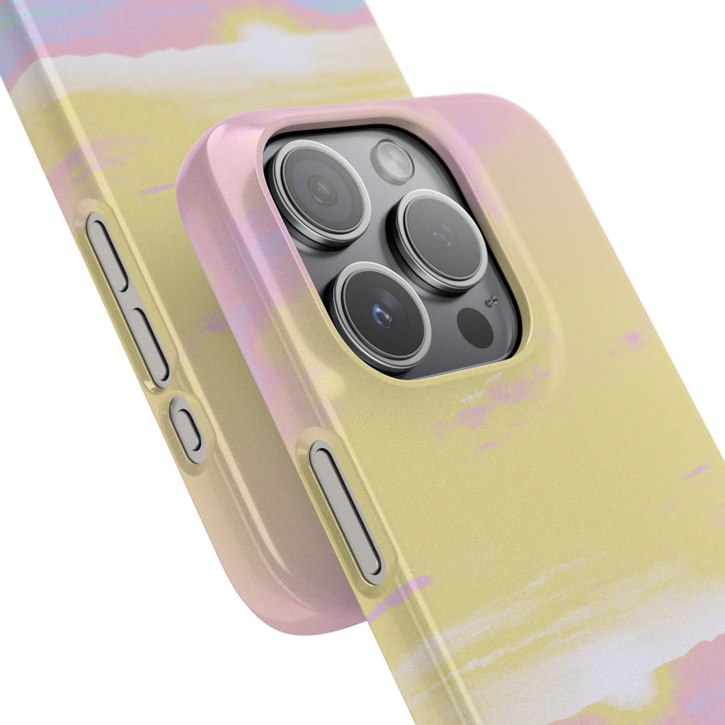 Pastel Lavender Field Phone Case — Sunset Sky Snap Case