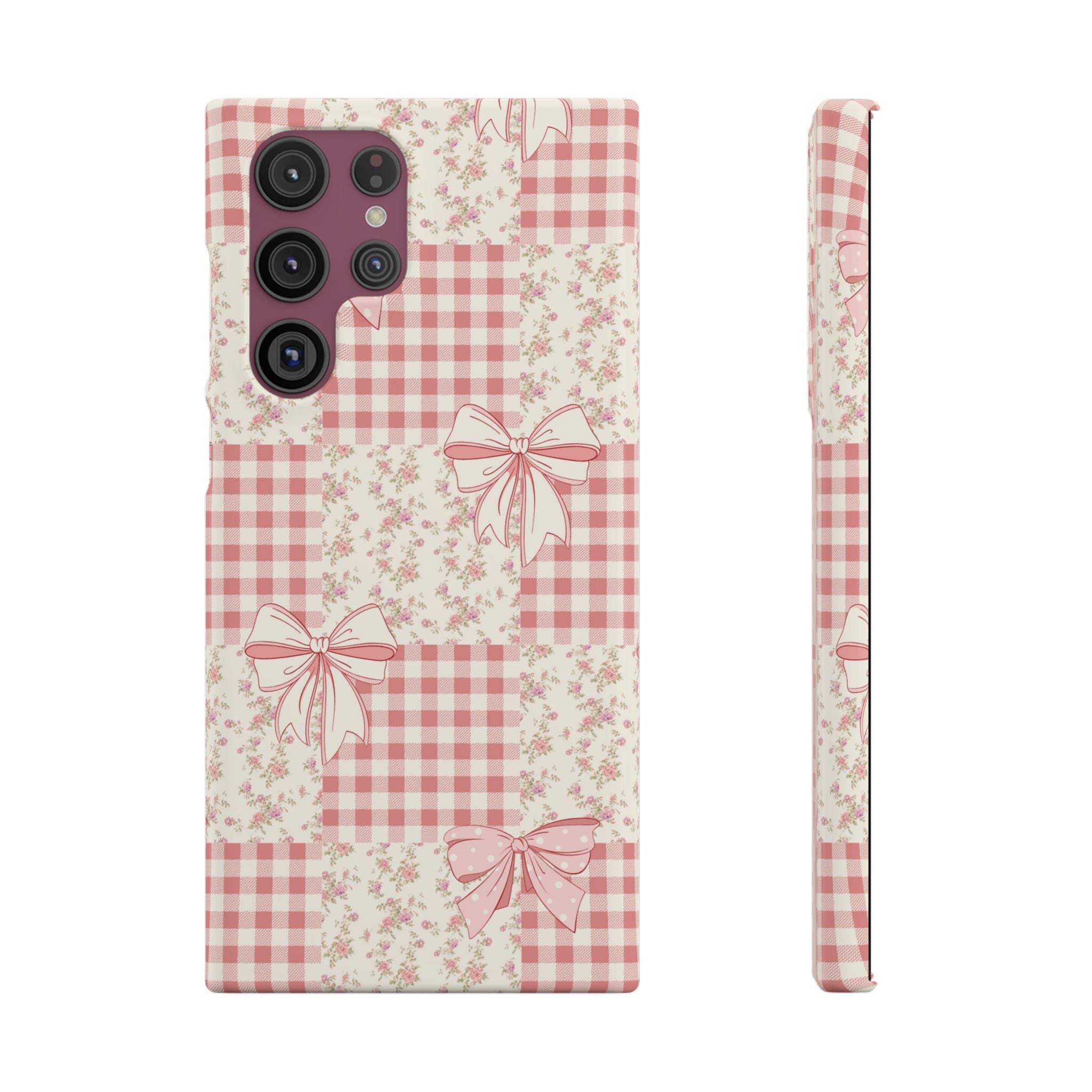Pink Bow Patchwork Case