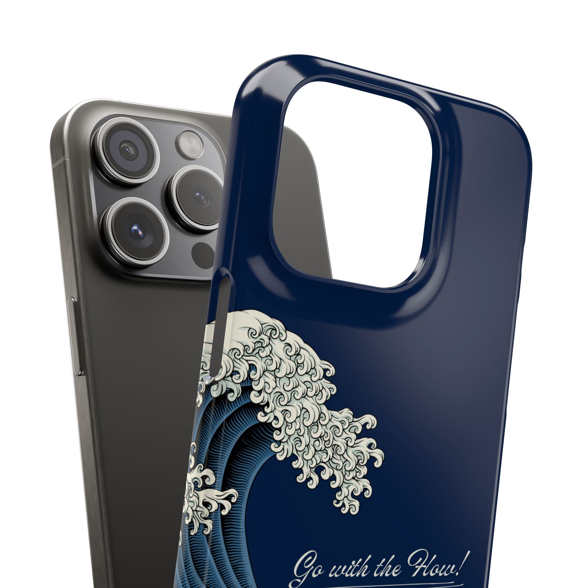 Phone Case — 'Go with the Flow' Wave Design
