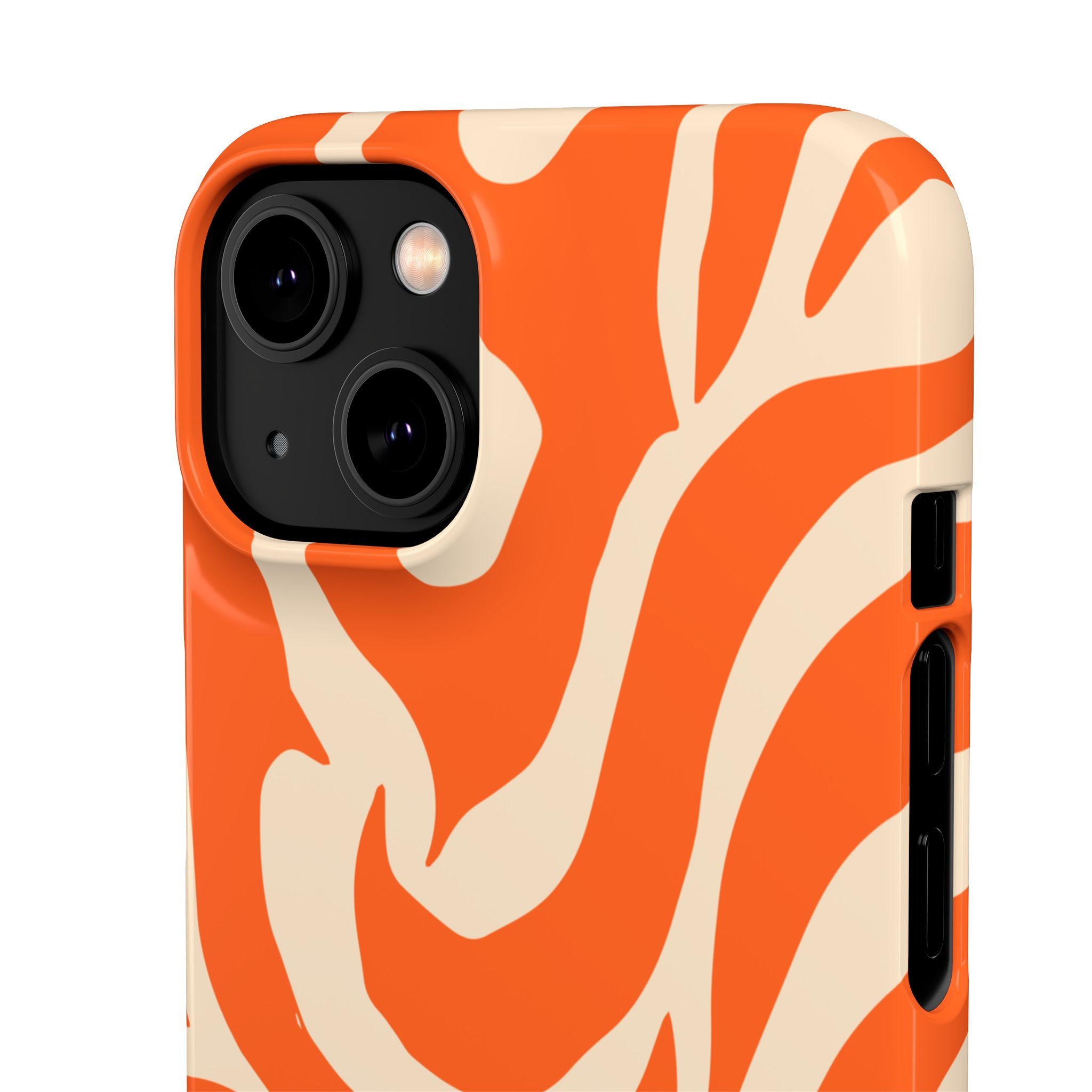 Orange Swirl Phone Case — Retro Abstract iPhone Snap Case