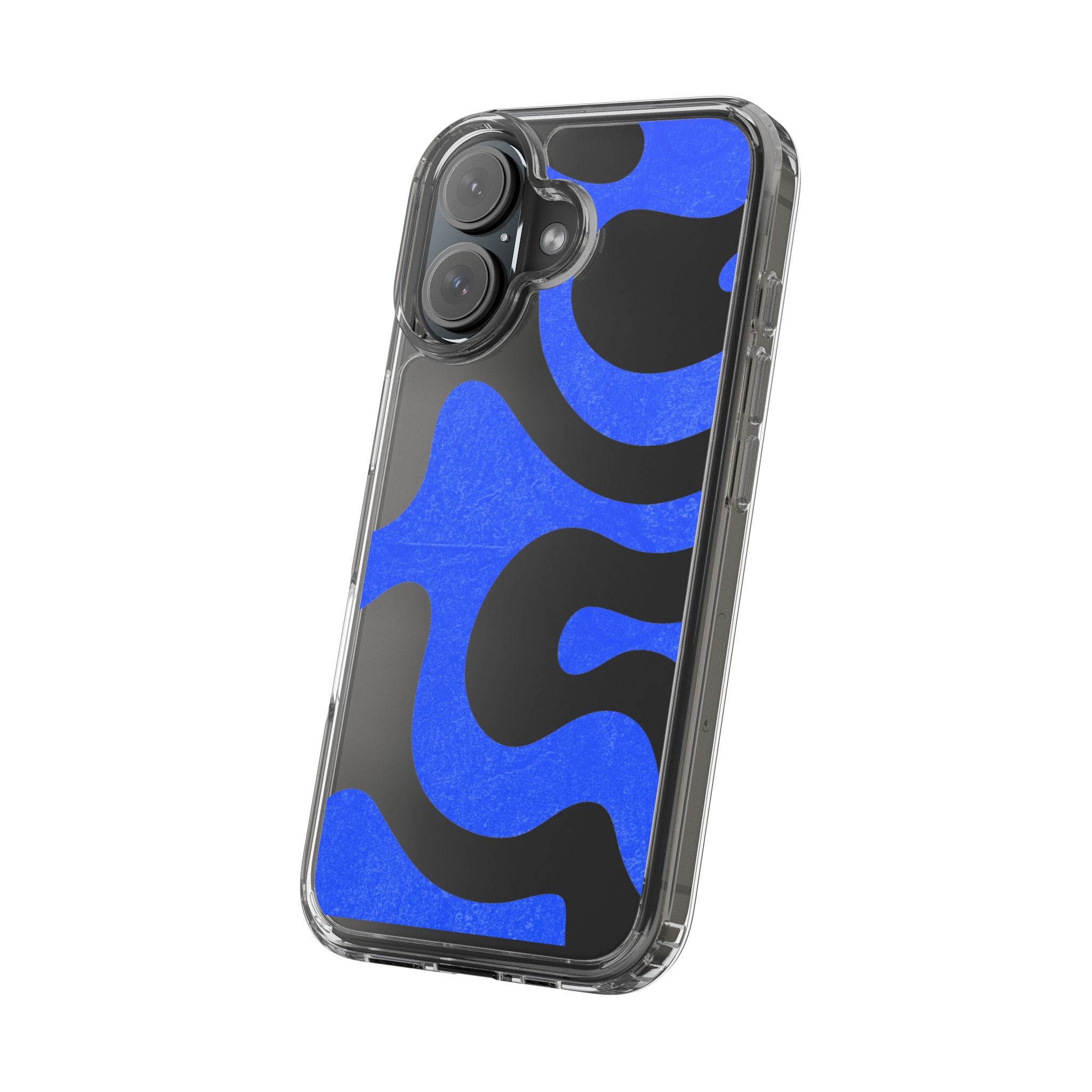 Copy of Abstract Blue Wave Clear Phone Case