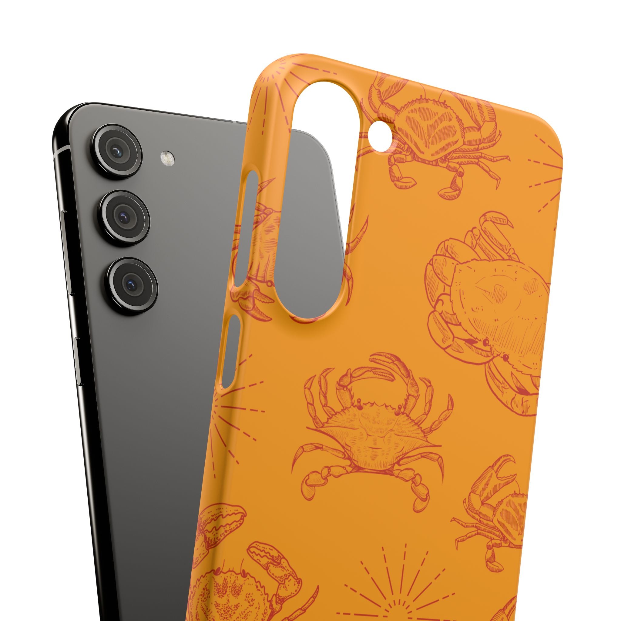 Crab Pattern Snap Case – Orange Coastal Phone Cover