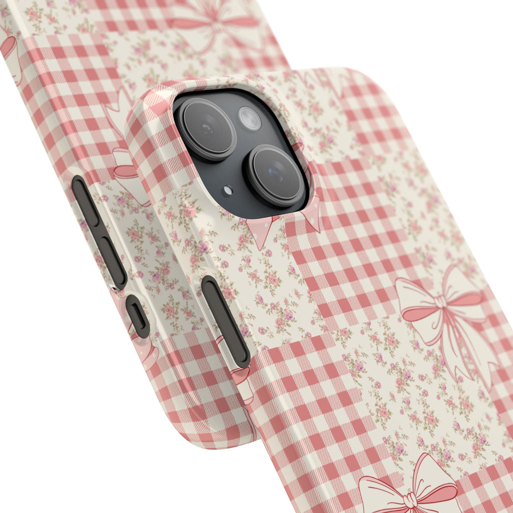 Pink Bow Patchwork Case
