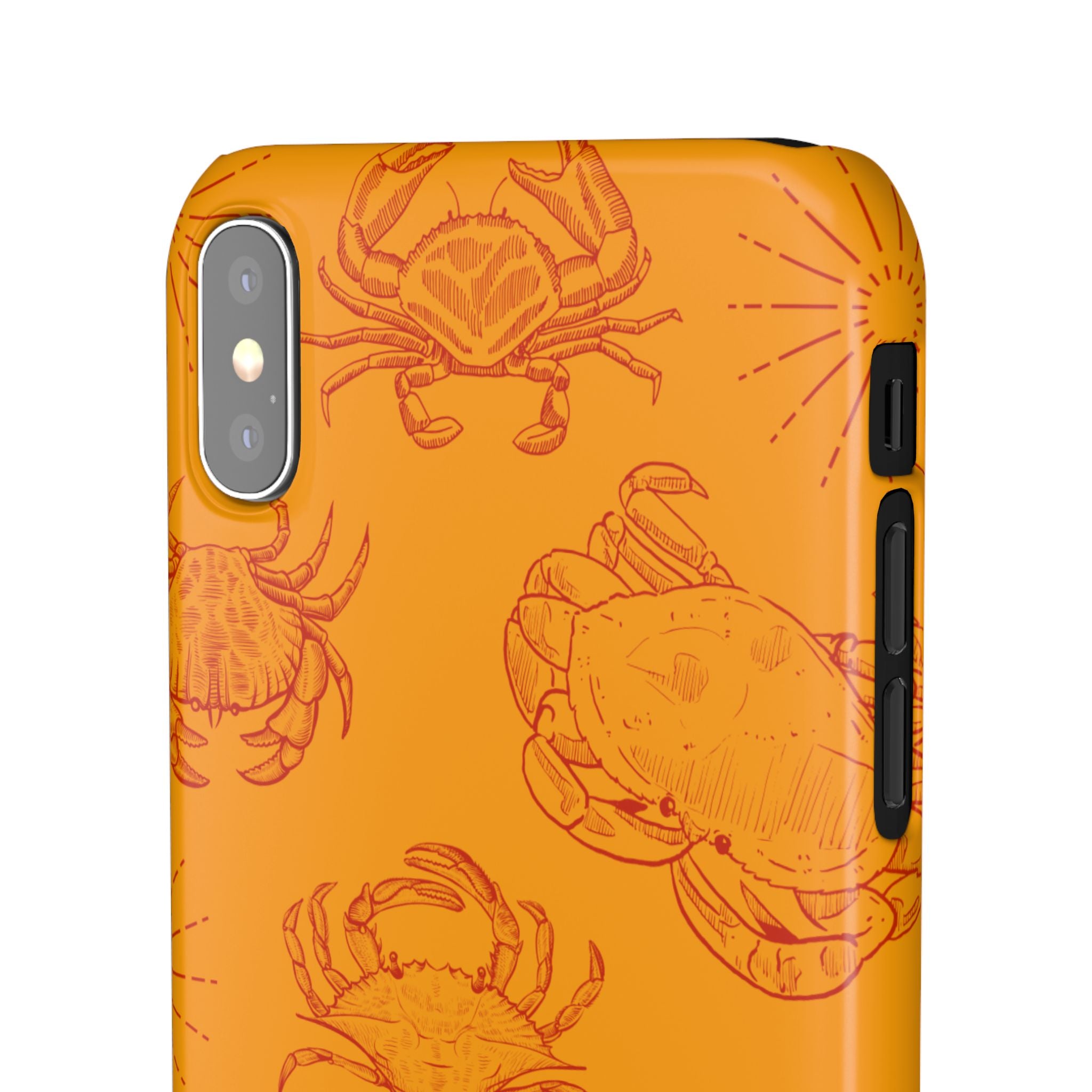Crab Pattern Snap Case – Orange Coastal Phone Cover
