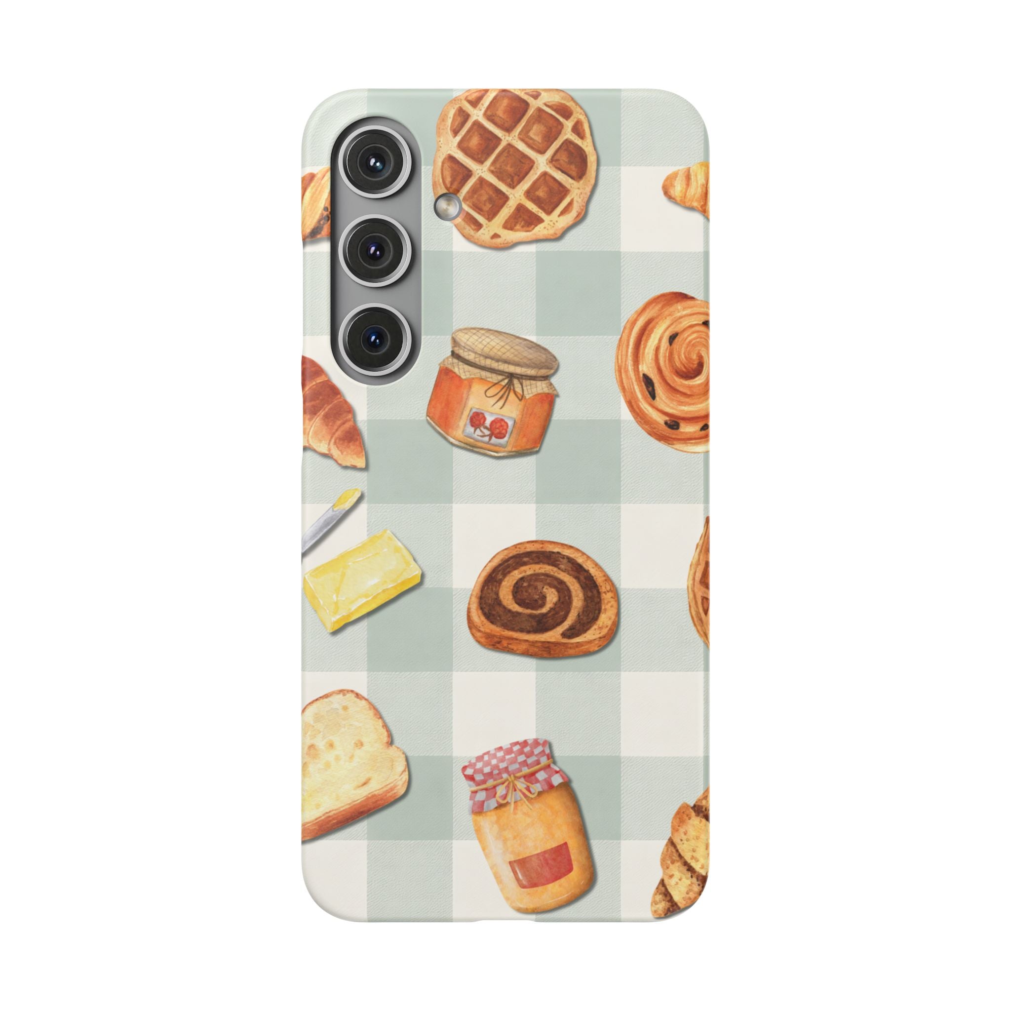 Bakery Breakfast Phone Case — Cute Pastry Pattern Snap Case