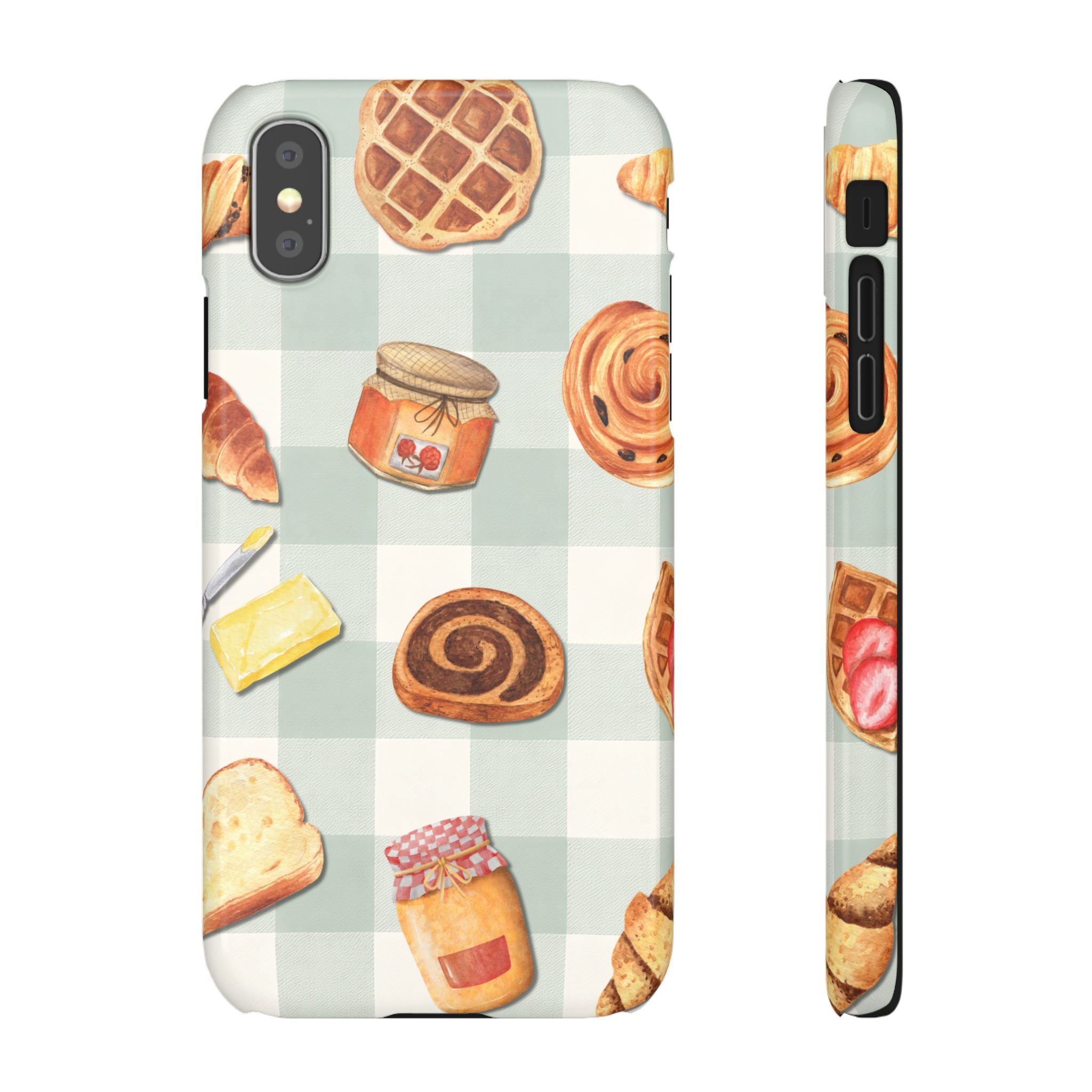 Bakery Breakfast Phone Case — Cute Pastry Pattern Snap Case
