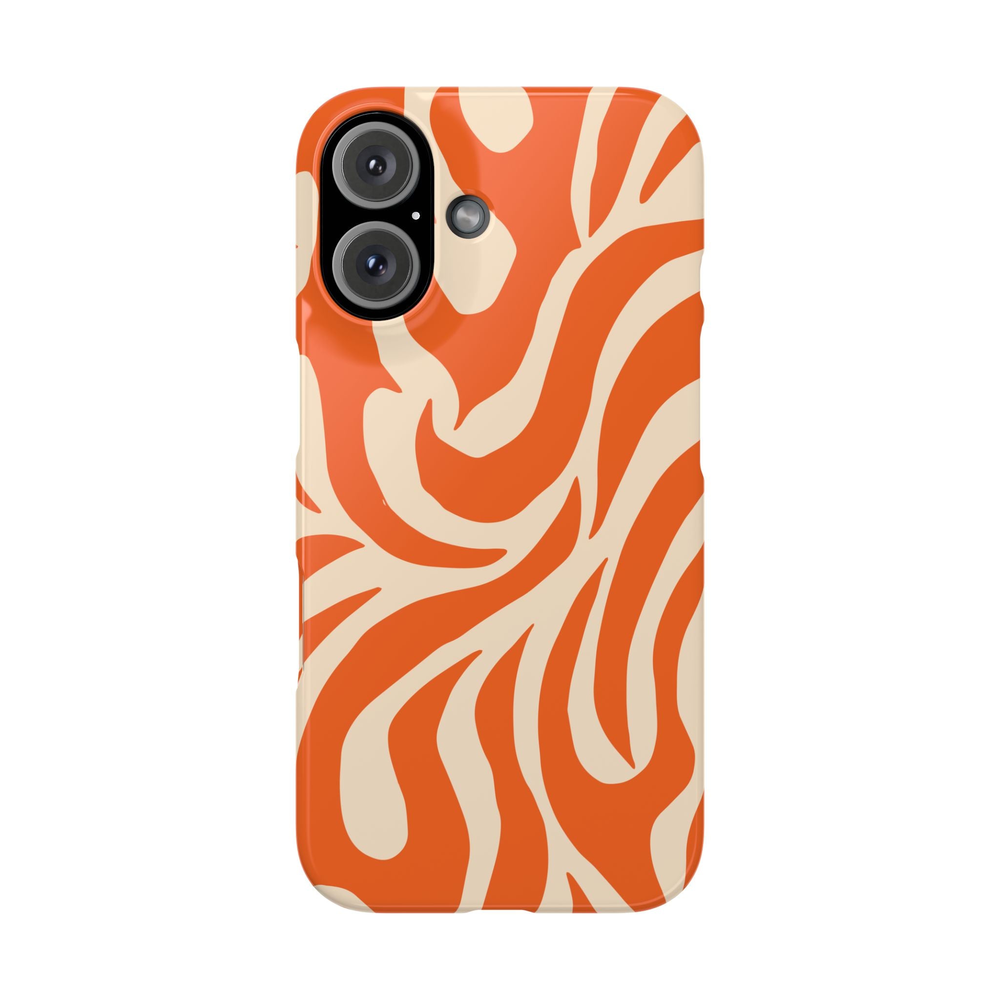 Orange Swirl Phone Case — Retro Abstract iPhone Snap Case