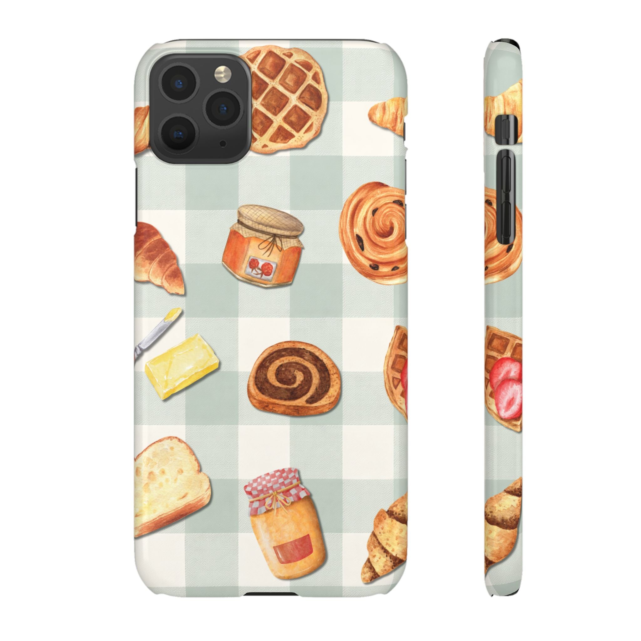Bakery Breakfast Phone Case — Cute Pastry Pattern Snap Case