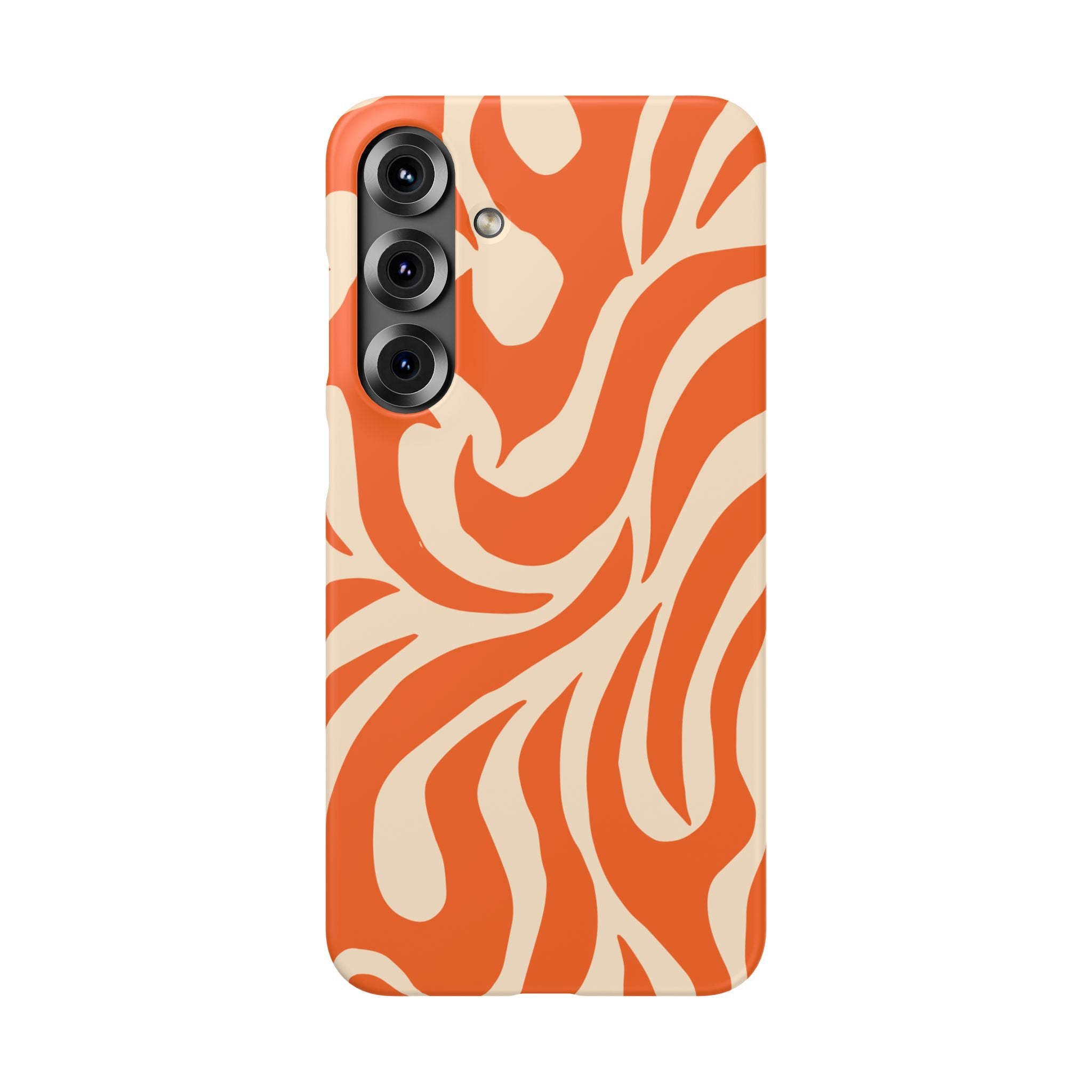 Orange Swirl Phone Case — Retro Abstract iPhone Snap Case