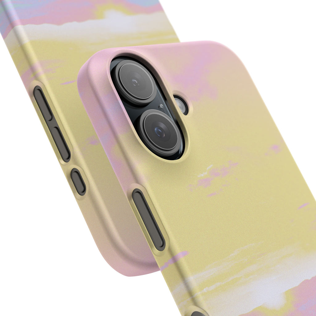 Pastel Lavender Field Phone Case — Sunset Sky Snap Case
