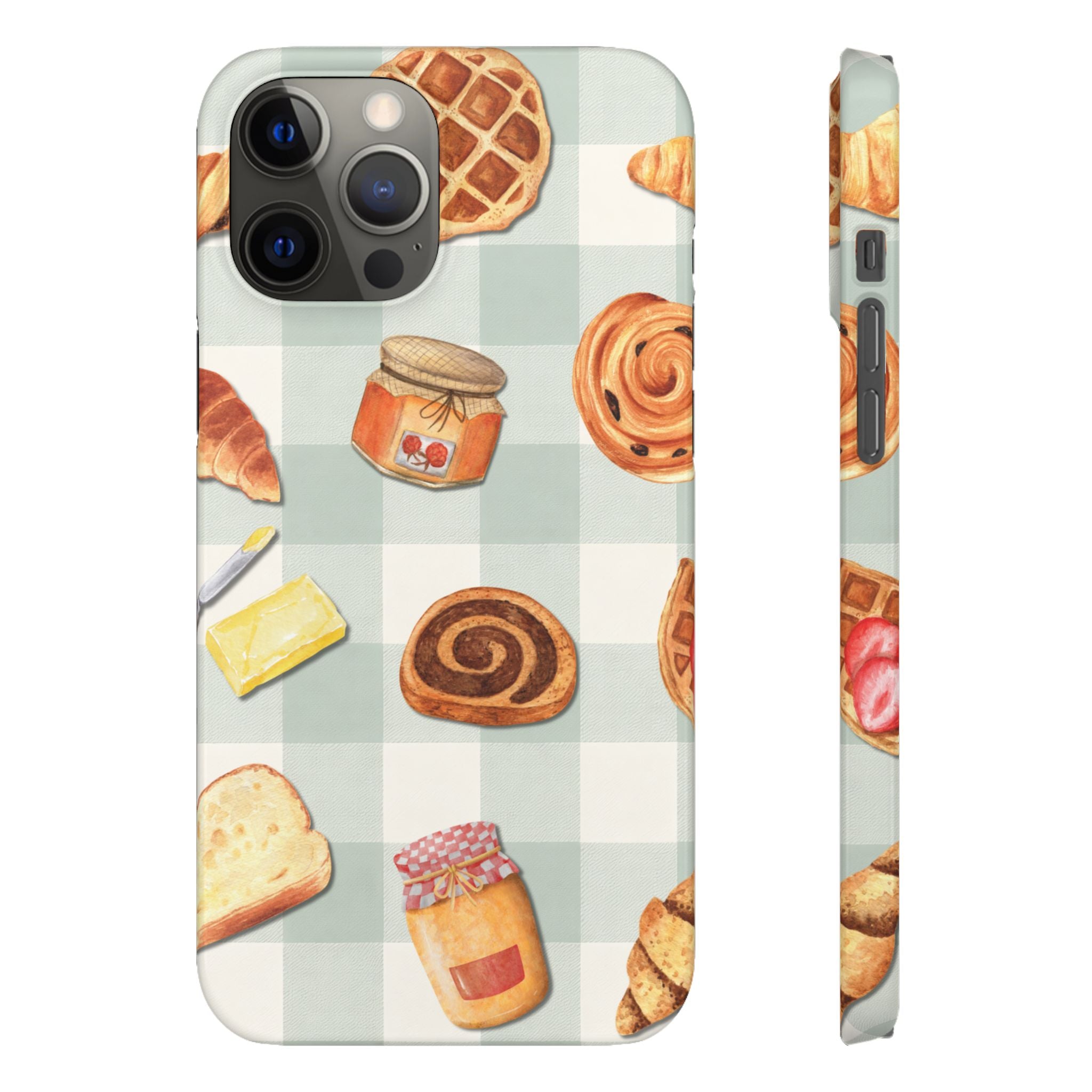 Bakery Breakfast Phone Case — Cute Pastry Pattern Snap Case