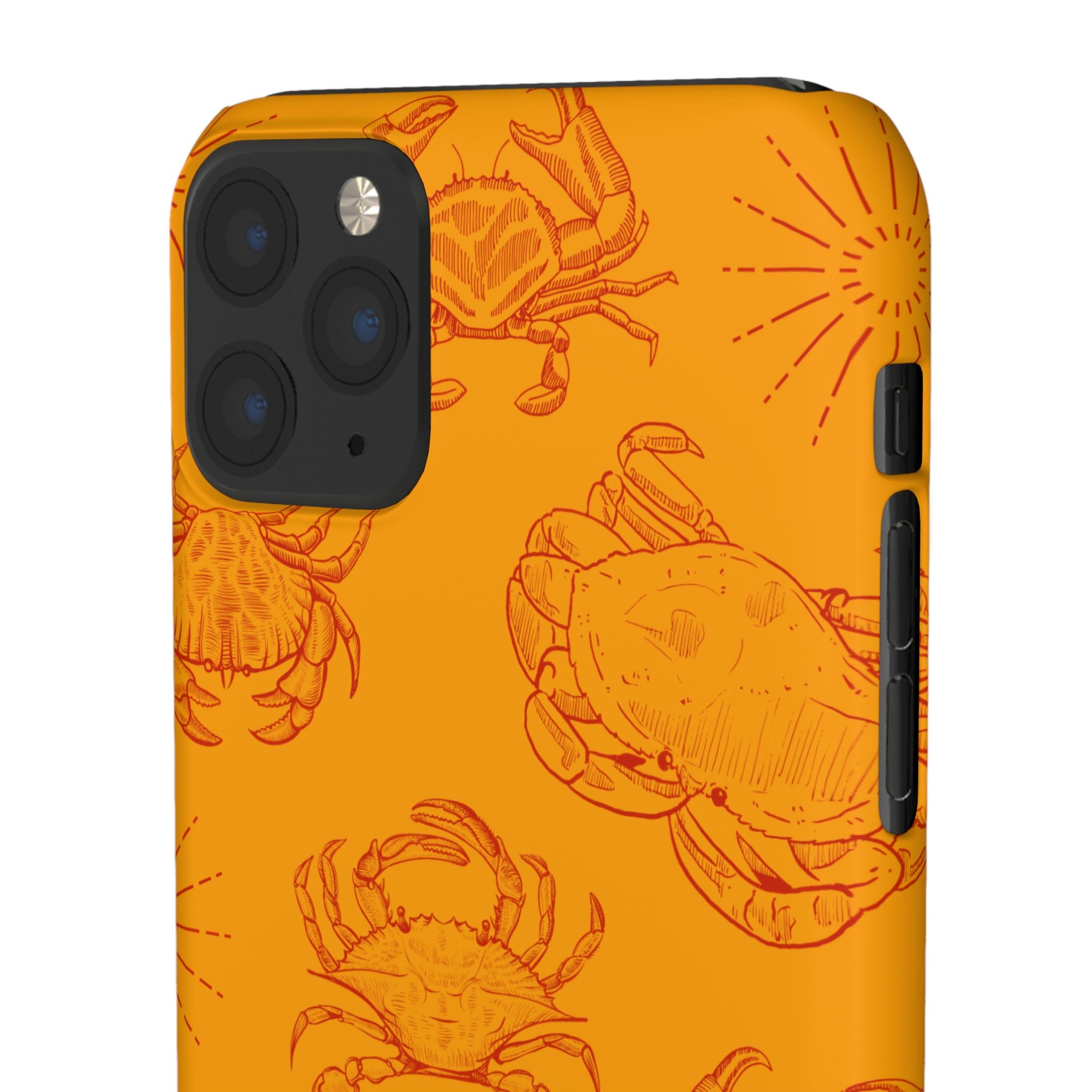 Crab Pattern Snap Case – Orange Coastal Phone Cover