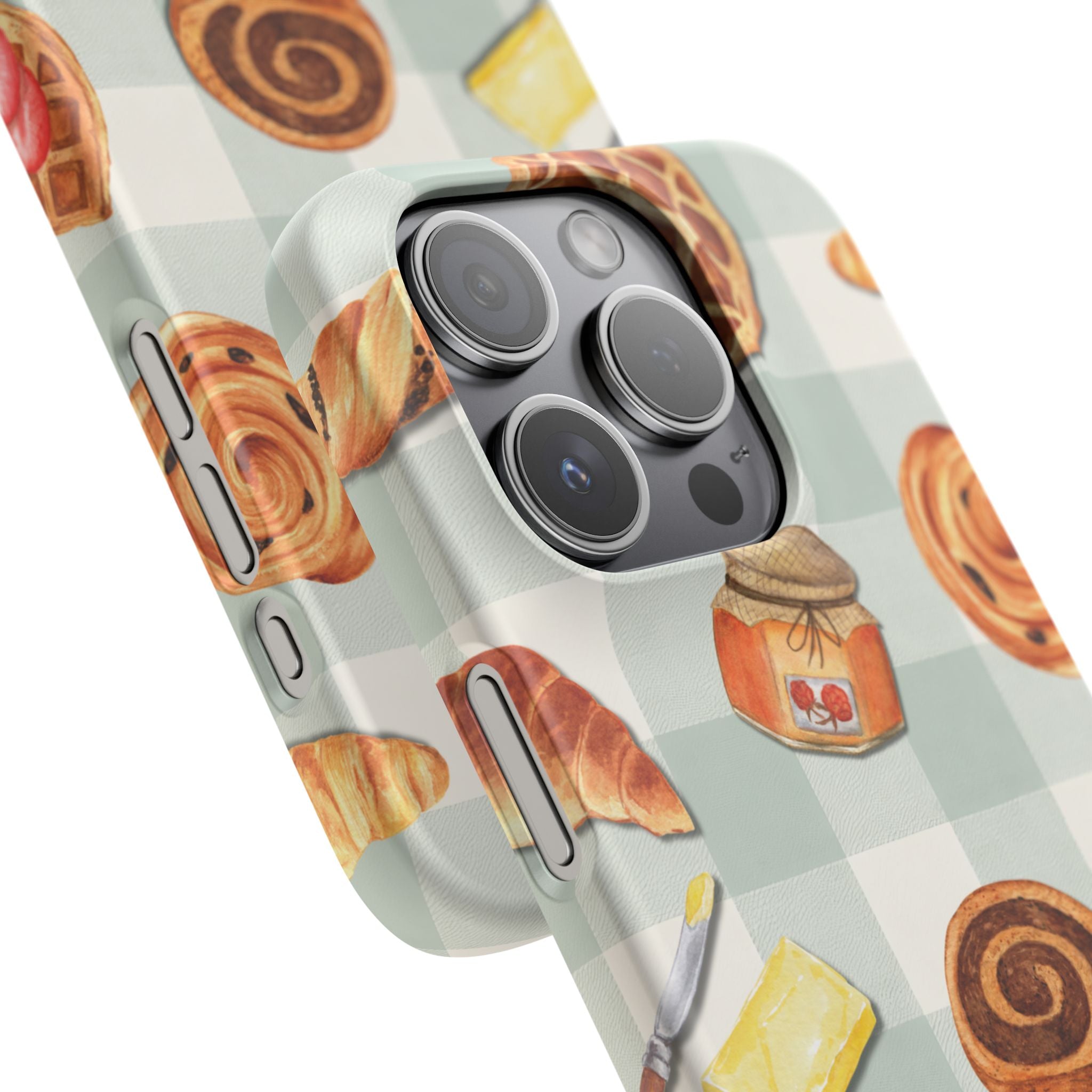 Bakery Breakfast Phone Case — Cute Pastry Pattern Snap Case