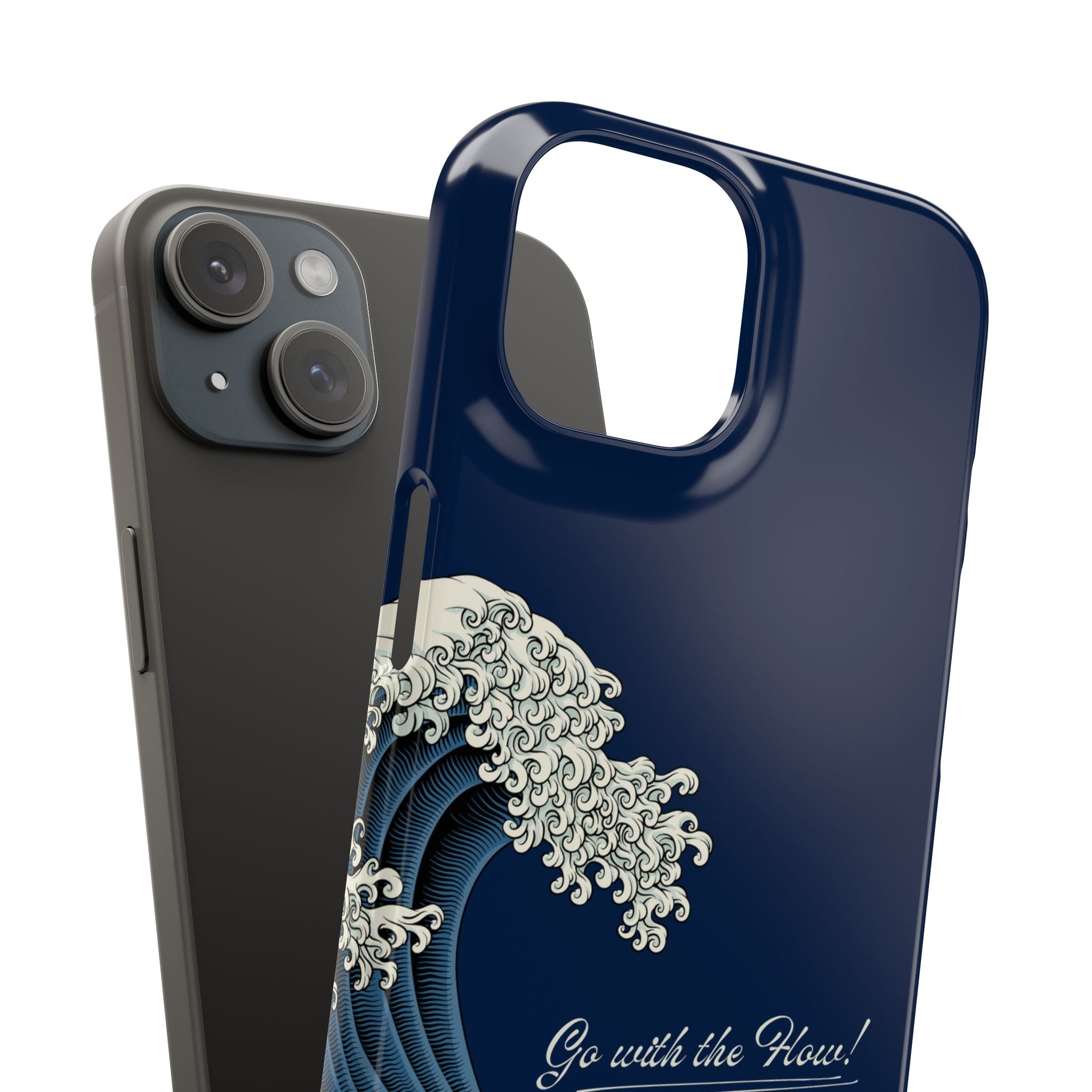 Phone Case — 'Go with the Flow' Wave Design