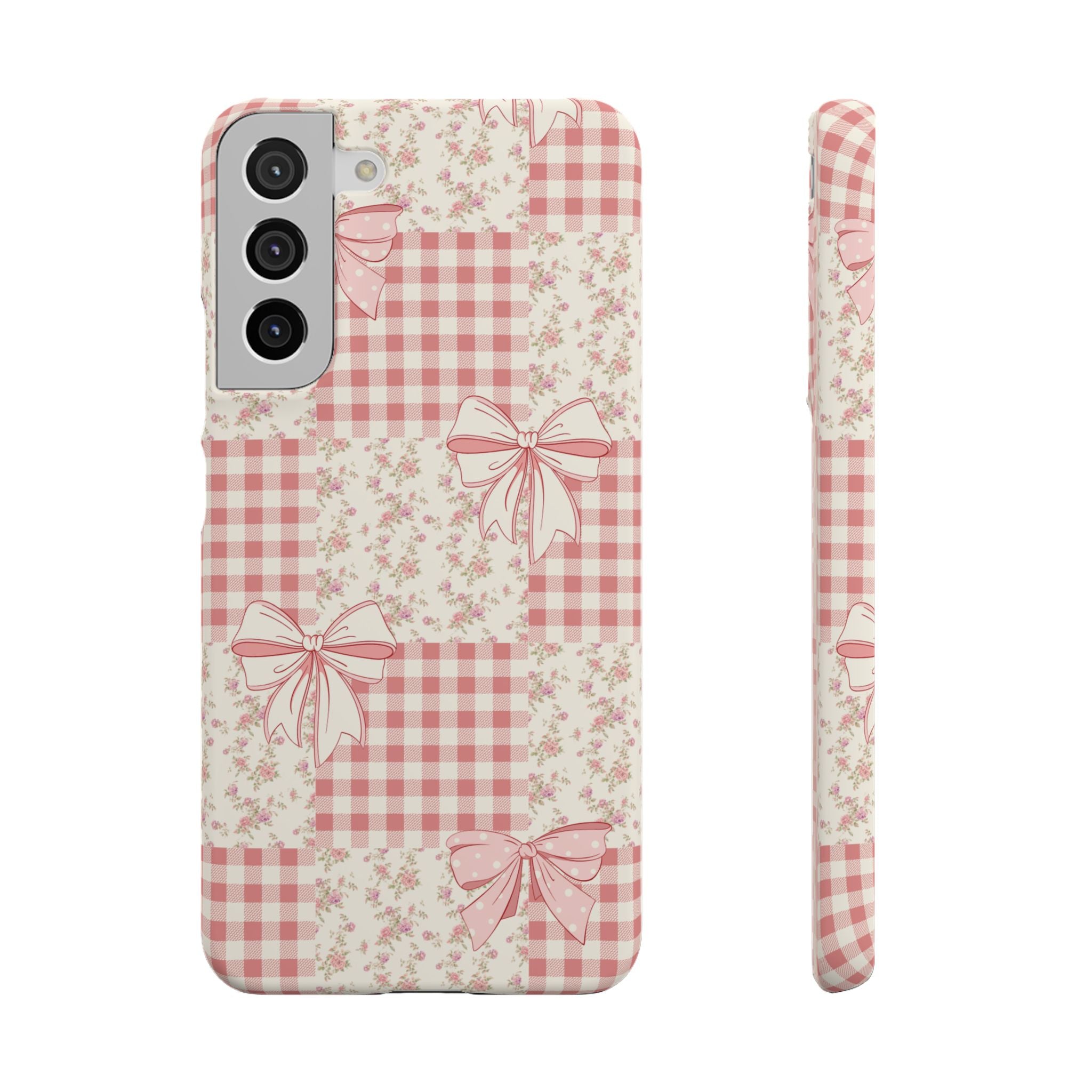 Pink Bow Patchwork Case
