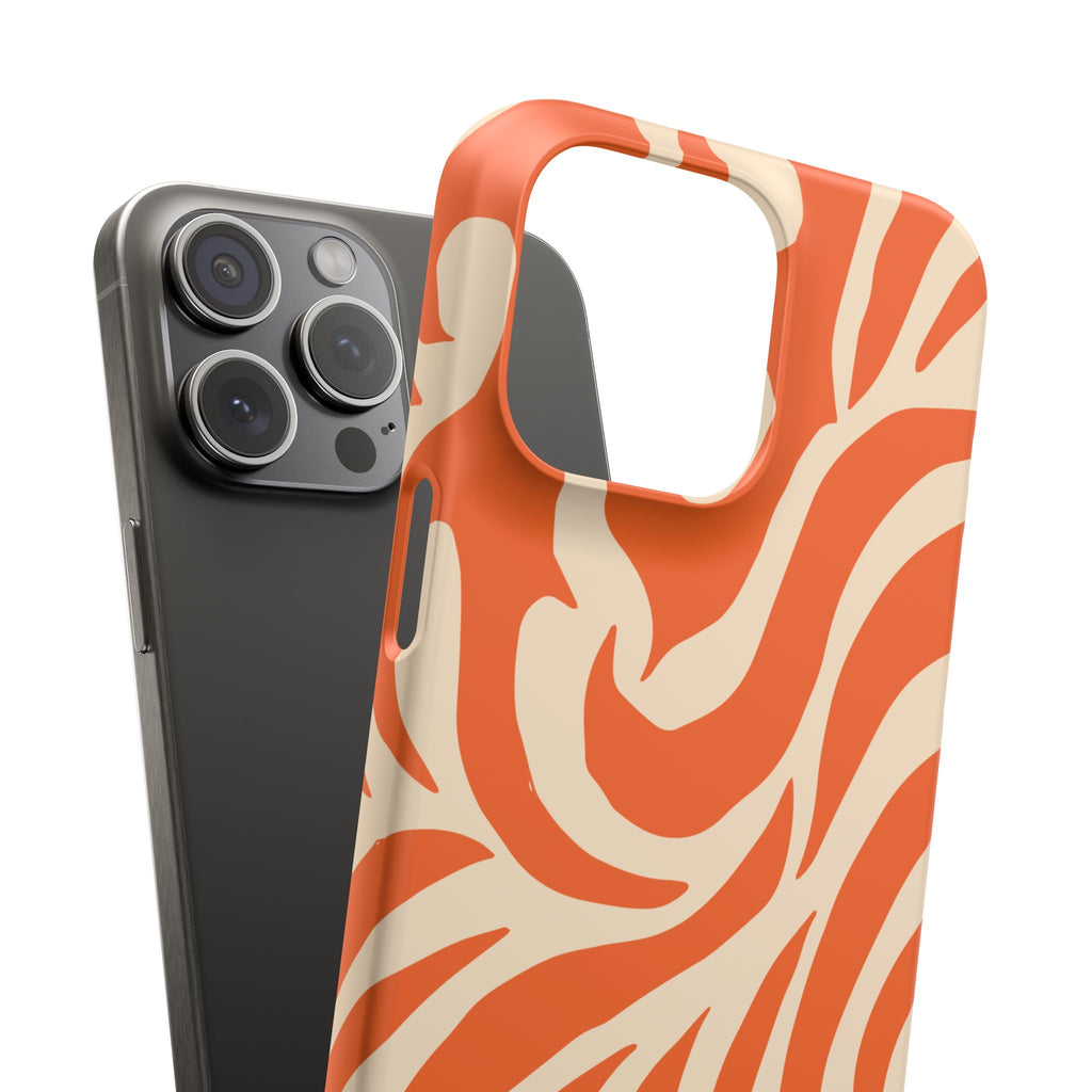 Orange Swirl Phone Case — Retro Abstract iPhone Snap Case